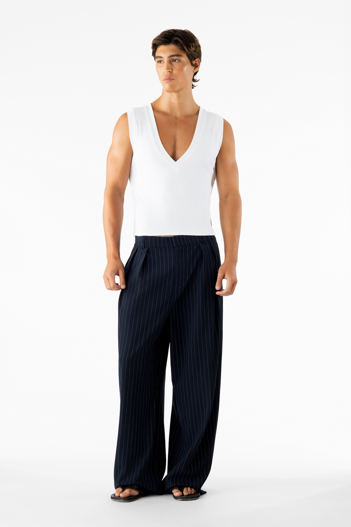 Benjamin Pants Navy Pinstripe