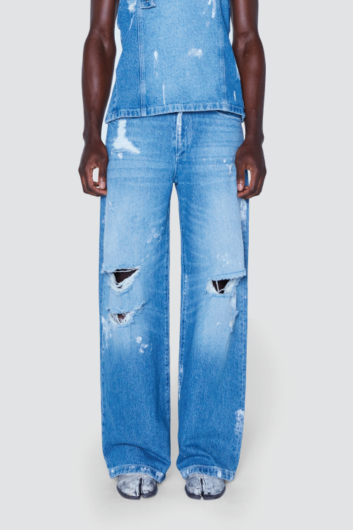 Ross Blue Paint Splash Jeans