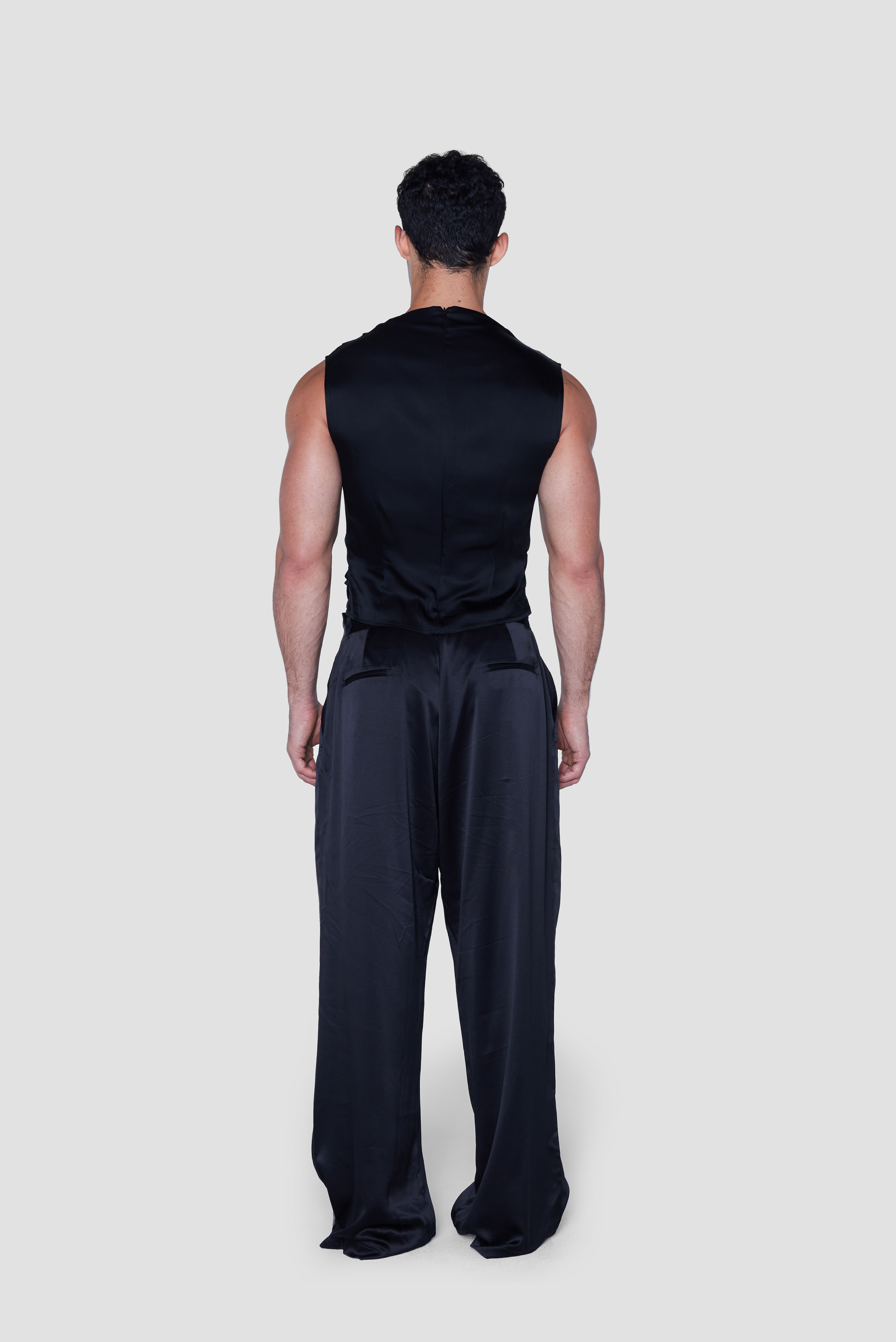 Benjamin Satin Pants Black