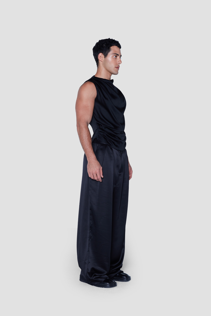 Benjamin Satin Pants Black