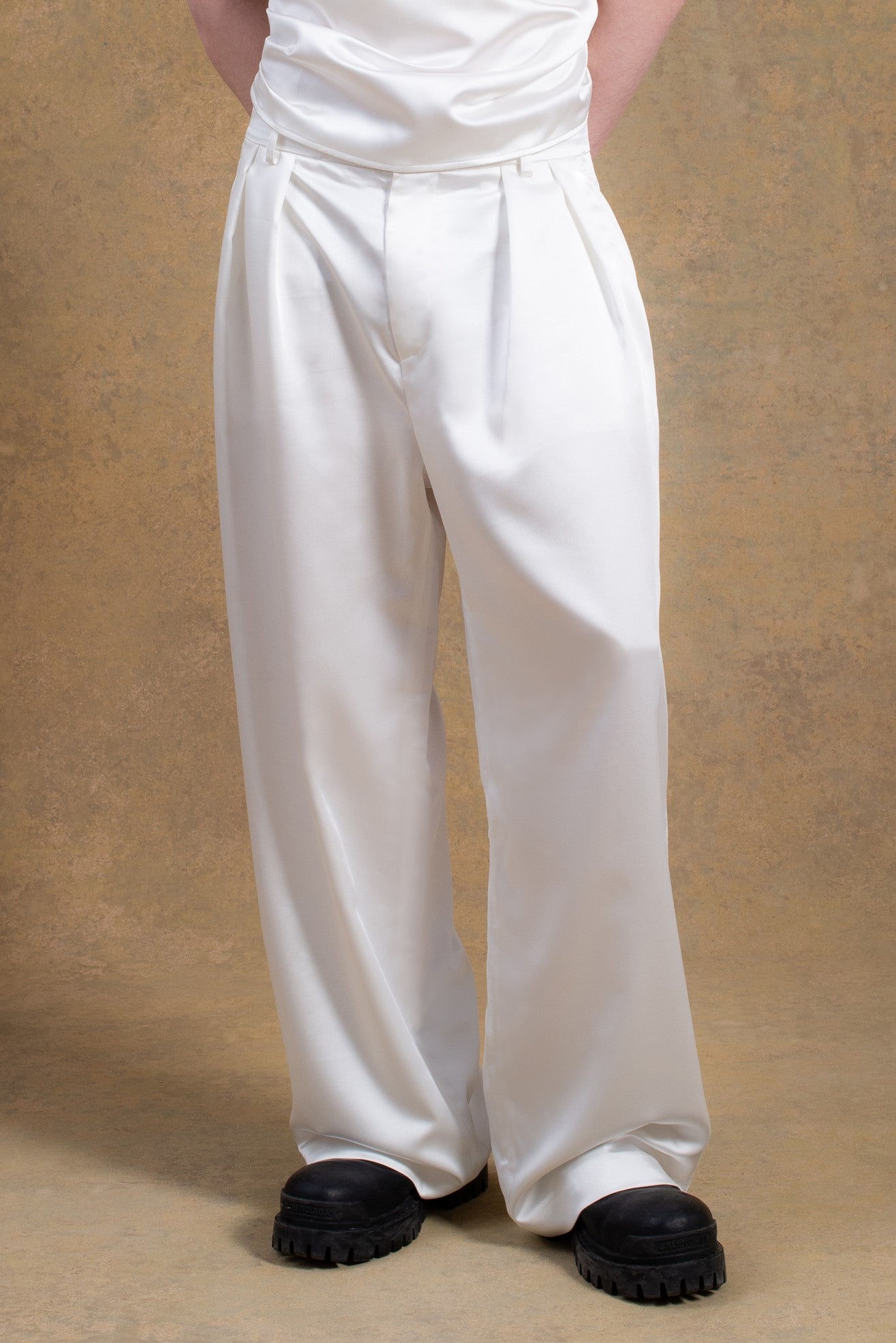 Benjamin Satin Pants Ivory