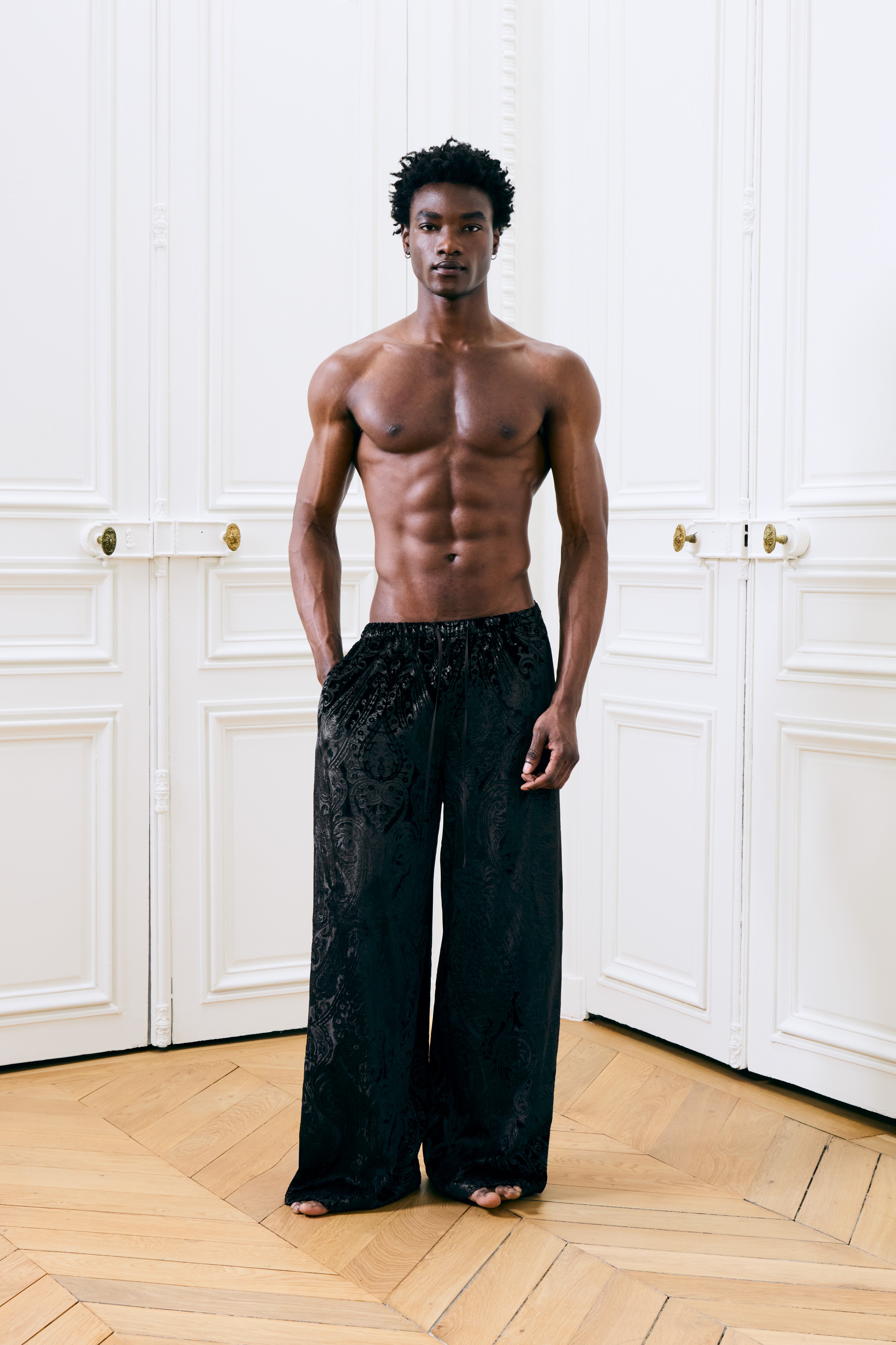 Léon Black Silk Pants