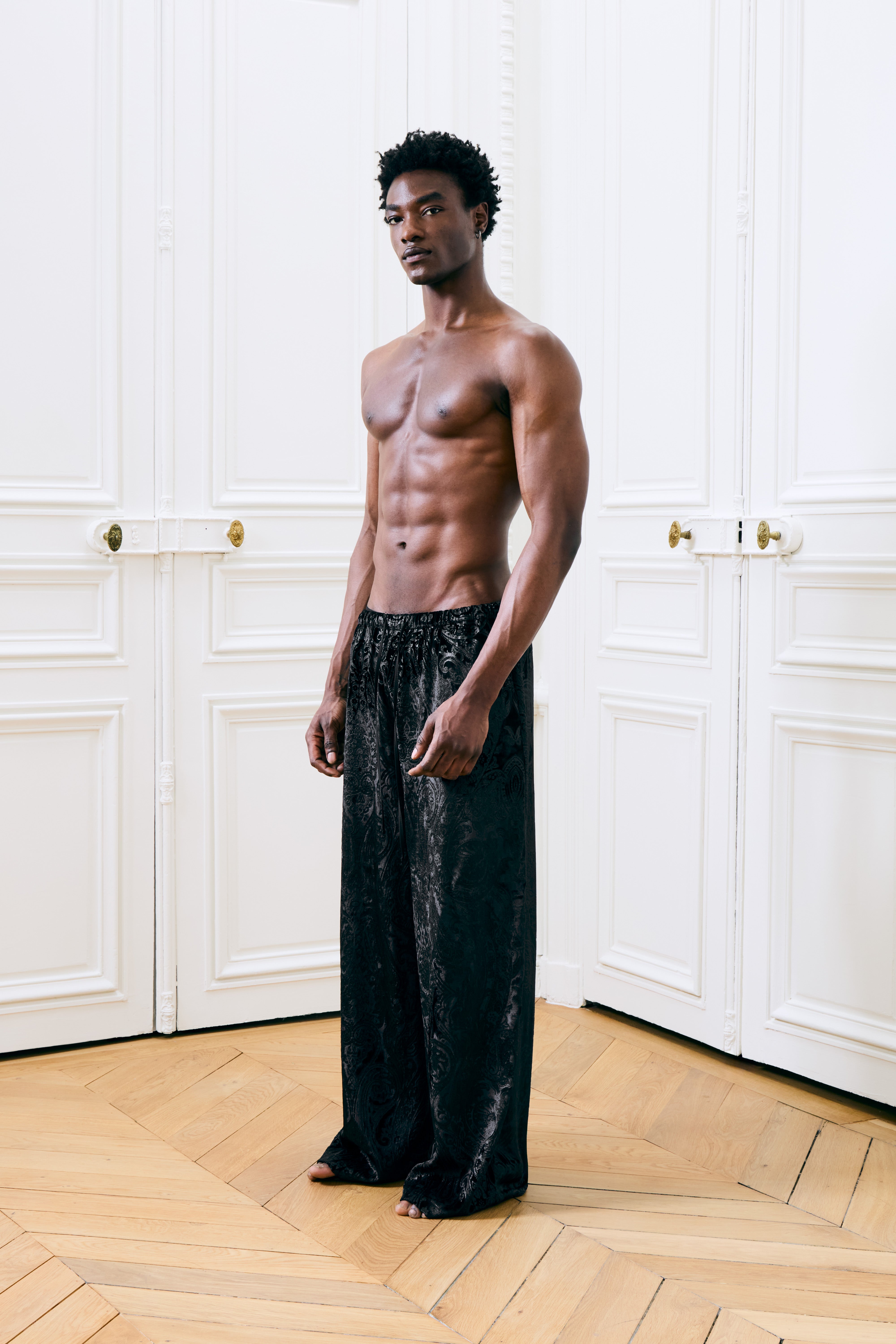 Léon Black Silk Pants