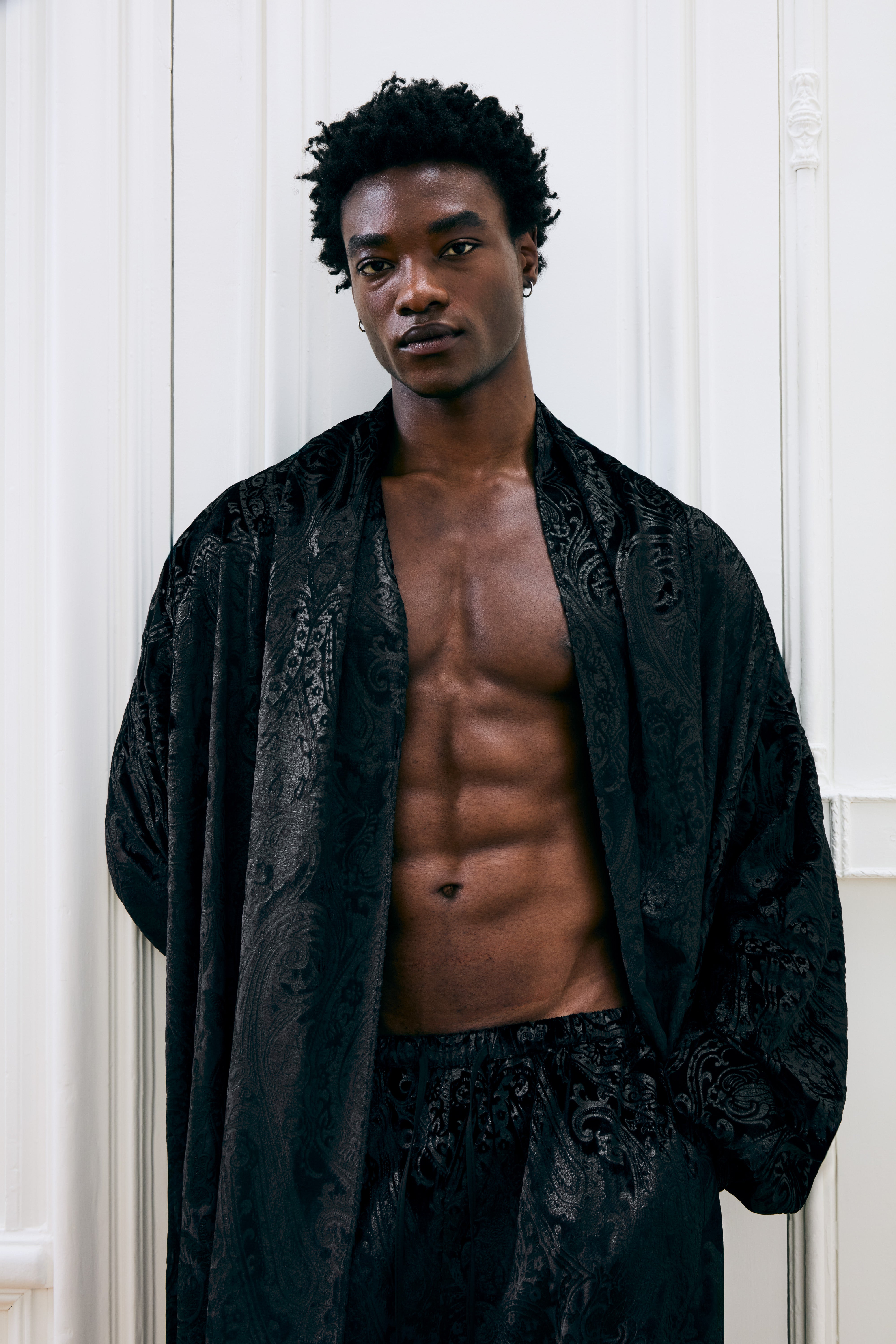 Kairo Black Silk Kimono