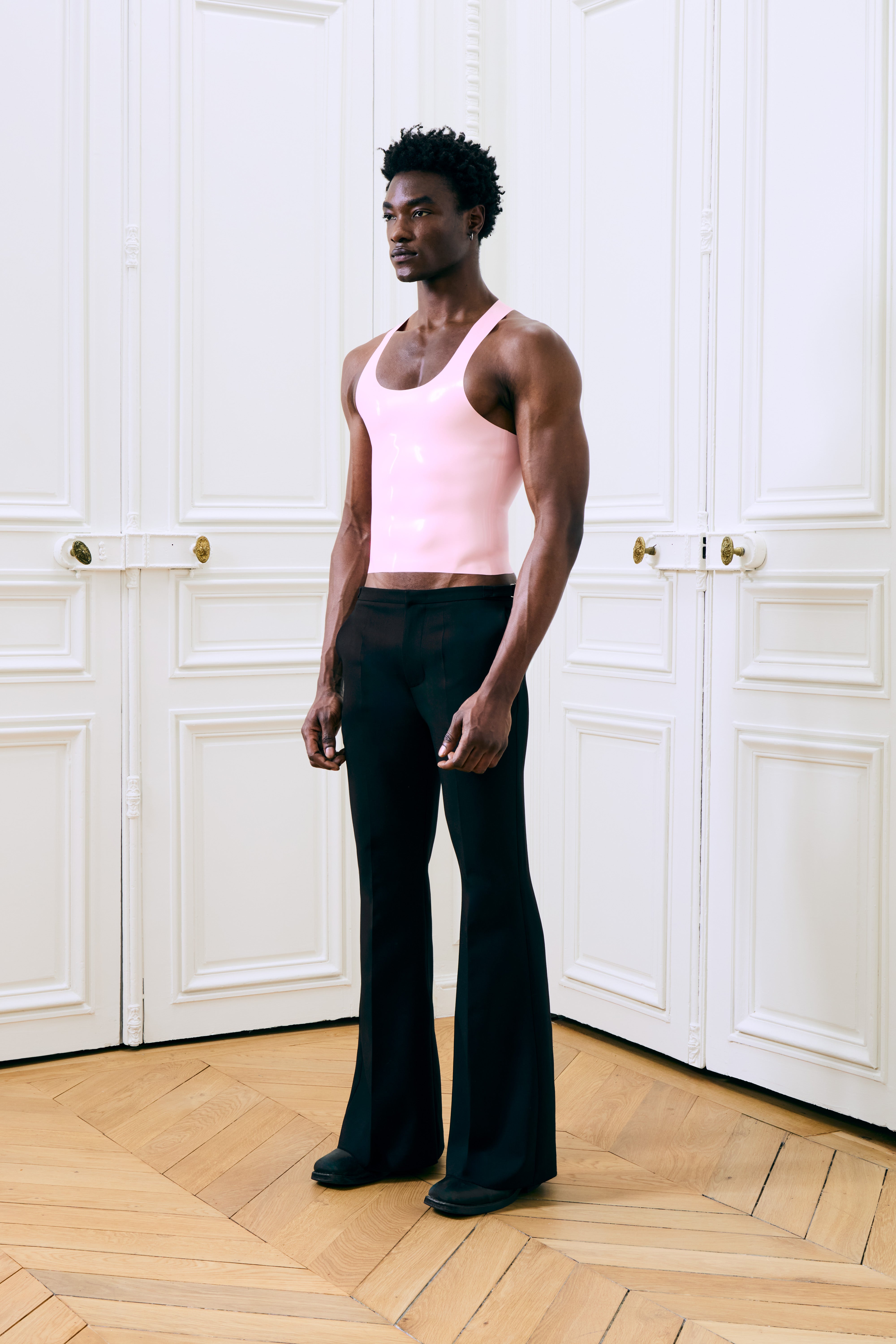 Carlise Latex Tank Baby Pink