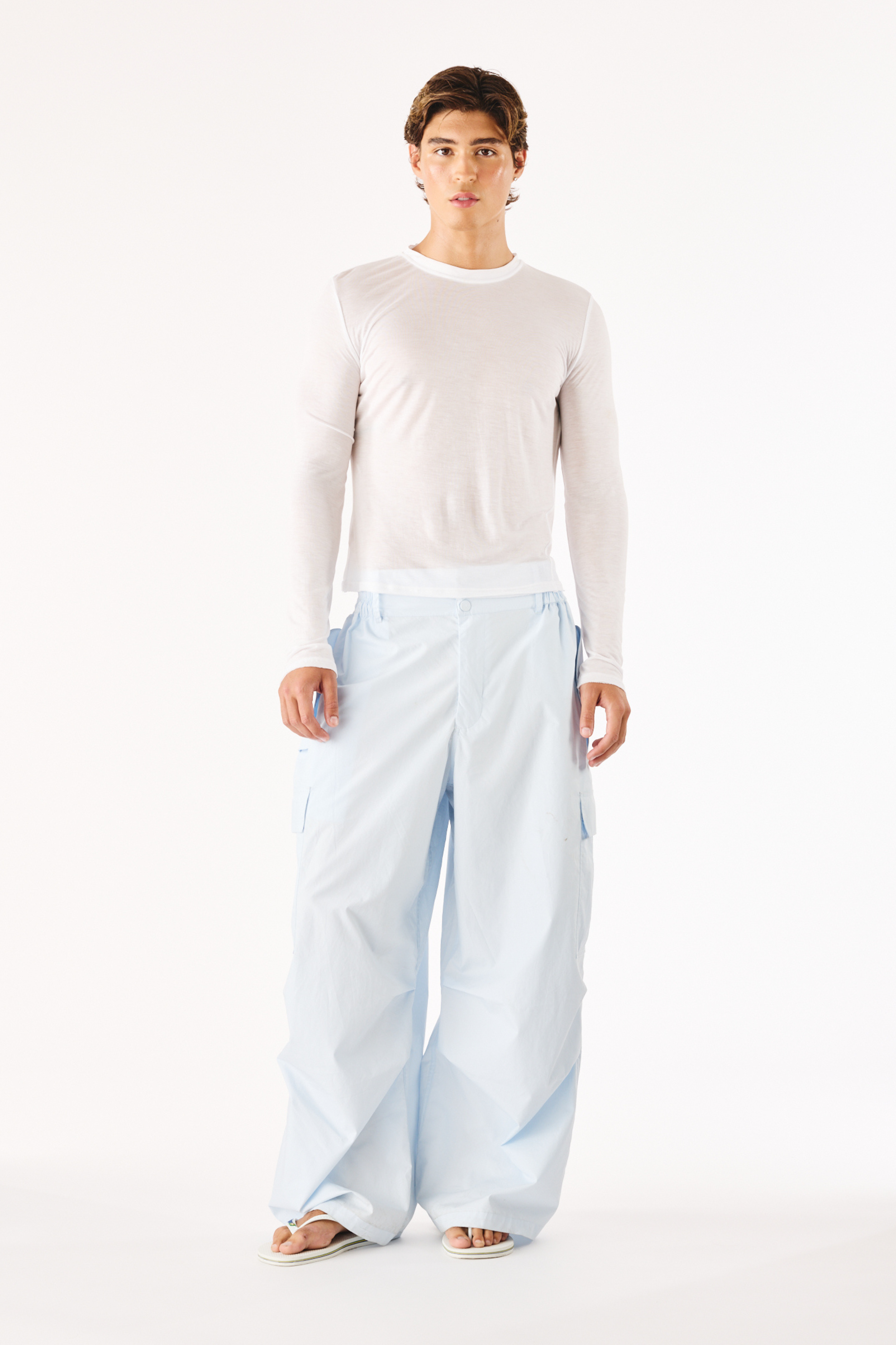 Gague Cargo Pants Soft Blue