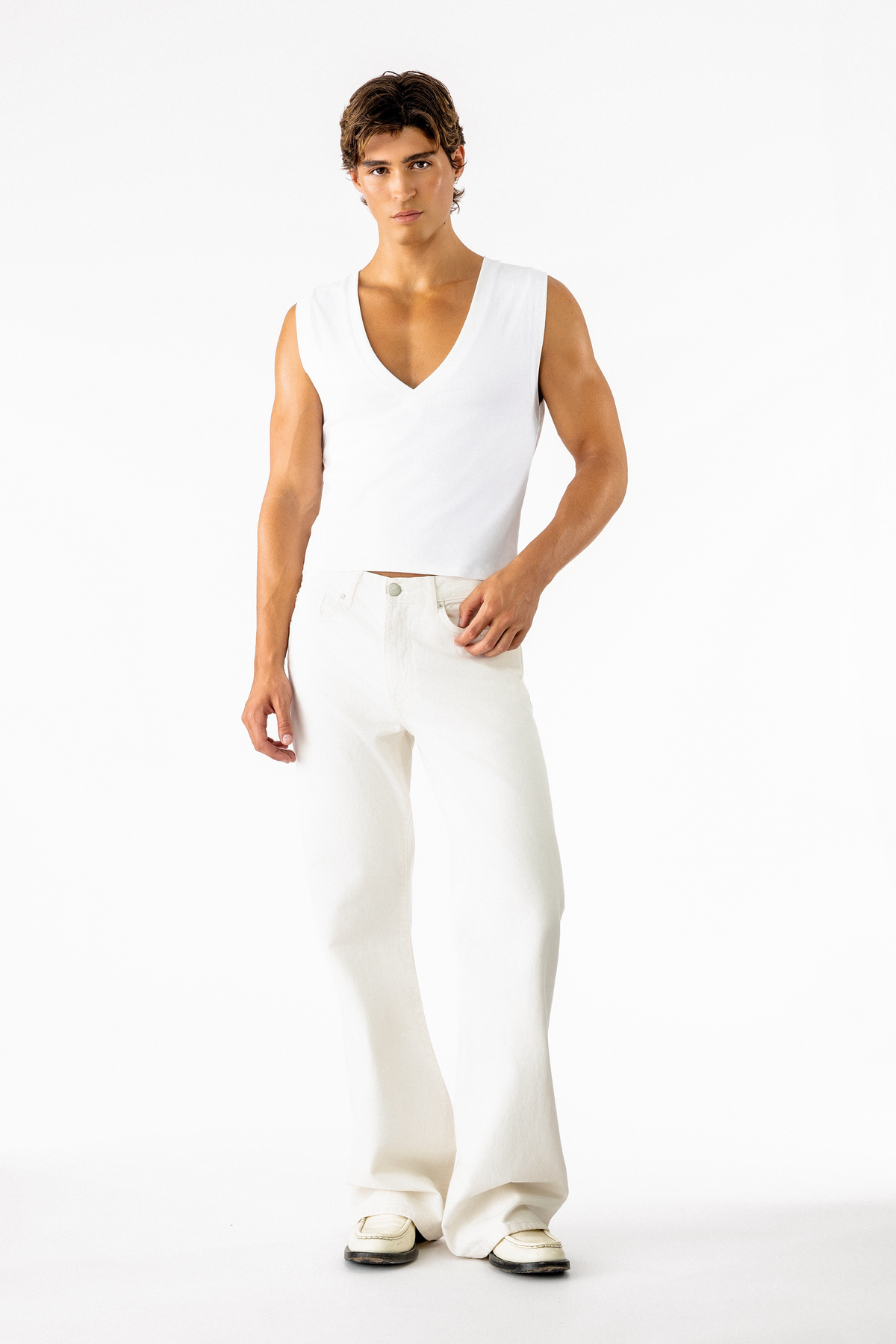 James Denim Pant Ivory