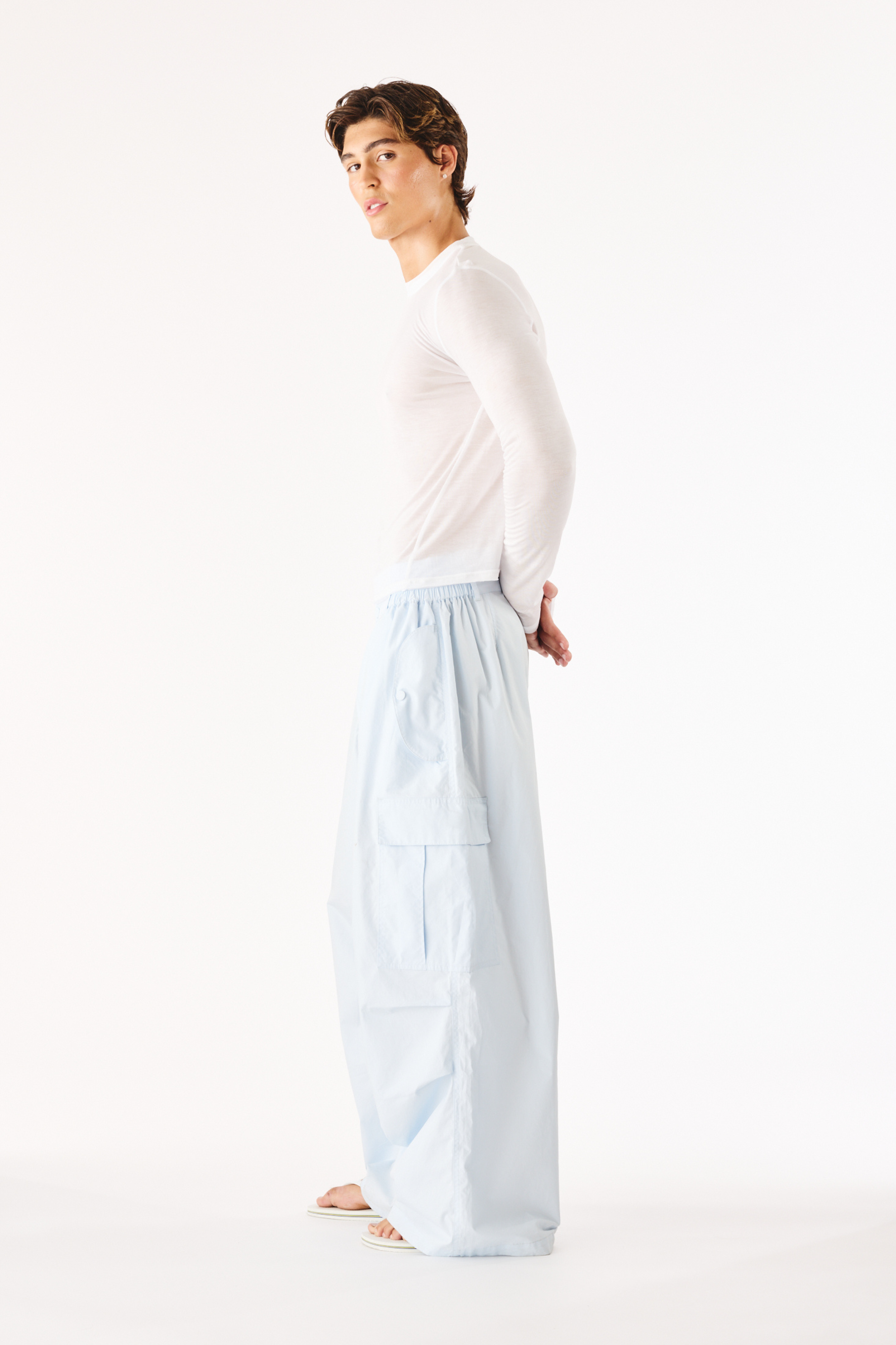 Gague Cargo Pants Soft Blue