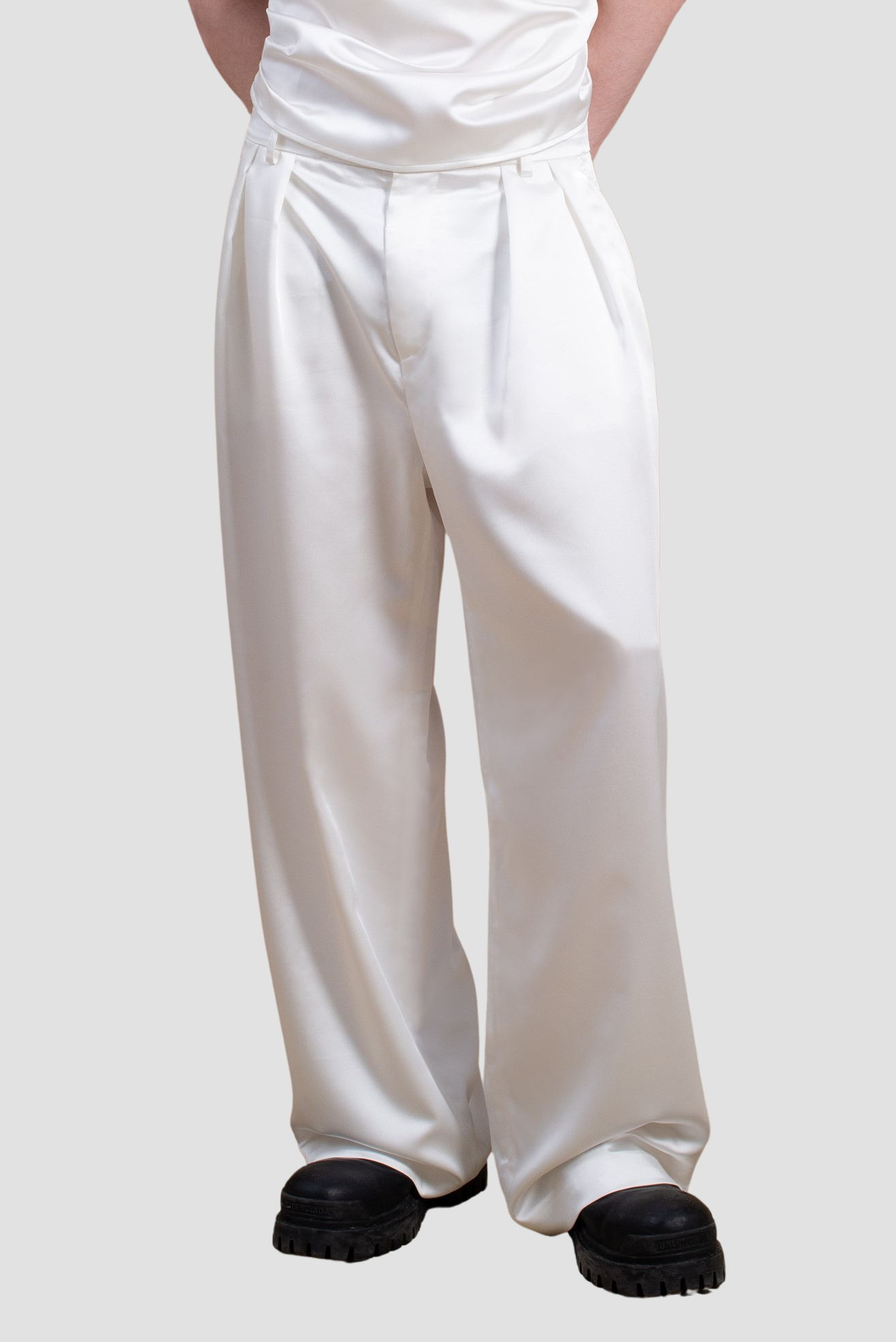 Benjamin Satin Pants Ivory