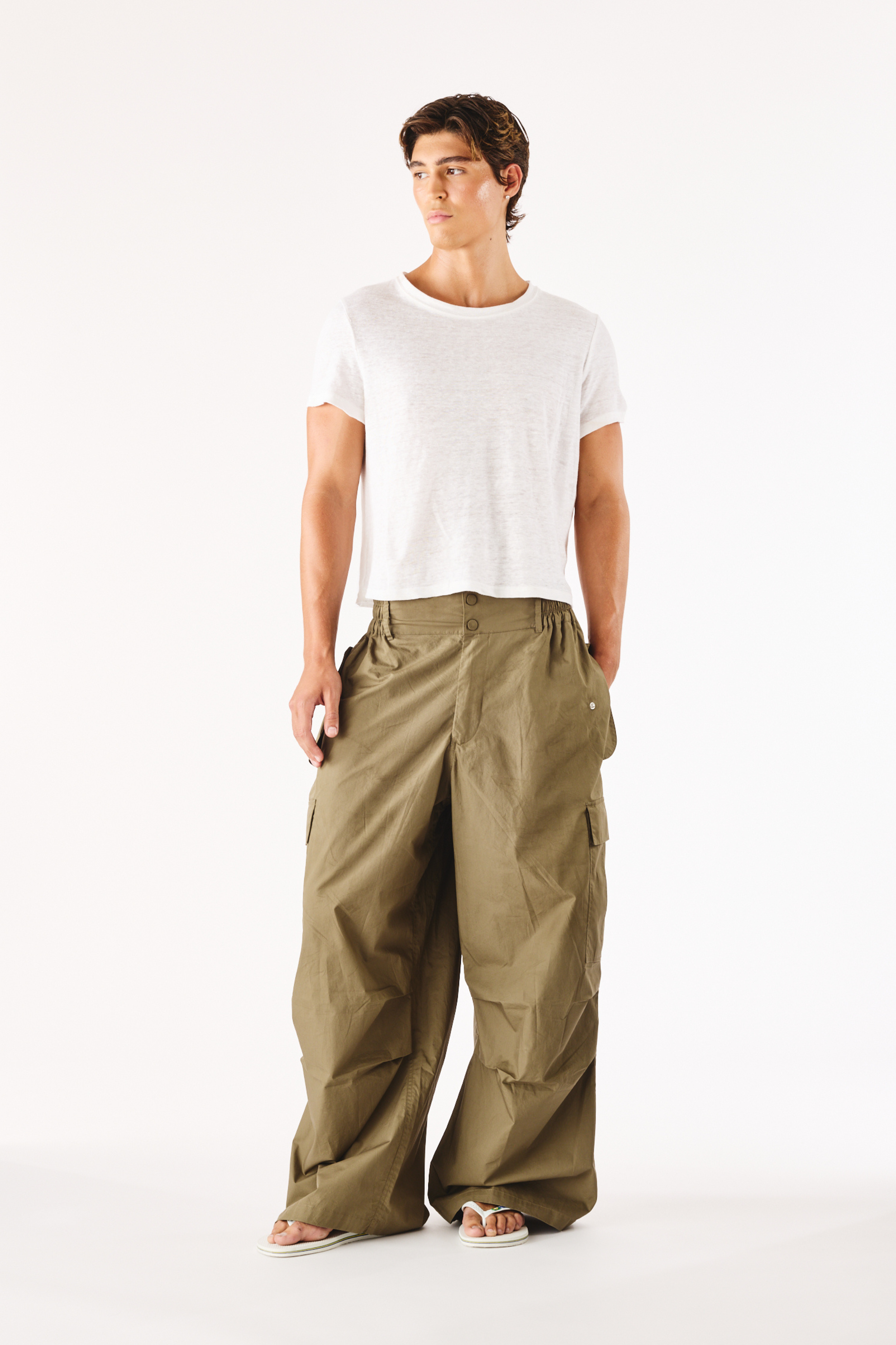 Gague Cargo Pants Khaki