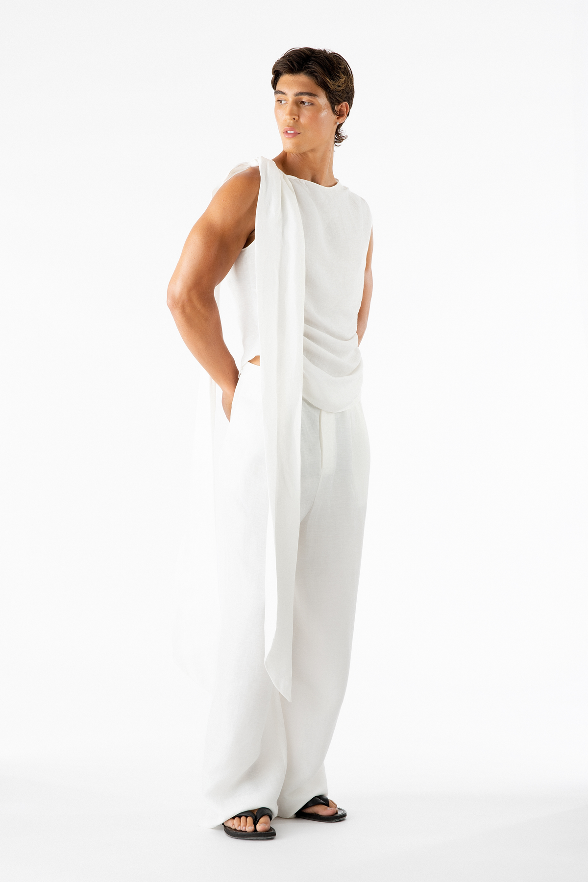 Ash Top Ivory Linen