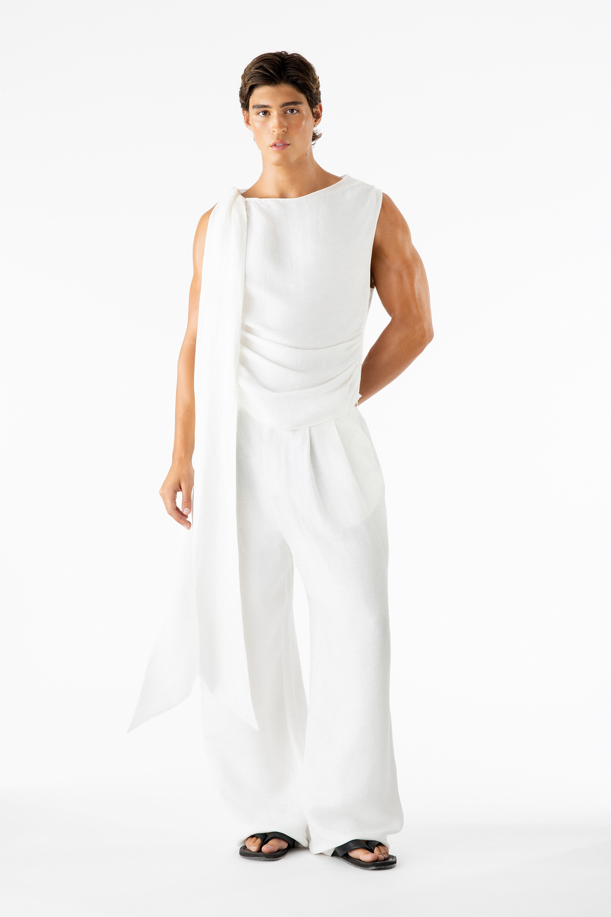 Benjamin Pants Ivory Linen