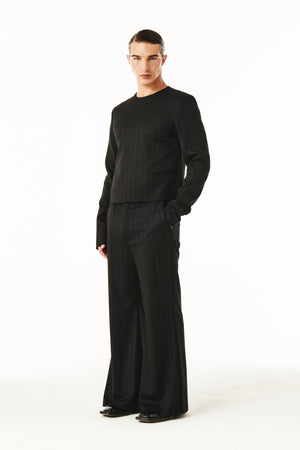 
            
                Load image into Gallery viewer, Jairo Black and Brown pinstripe
            
        