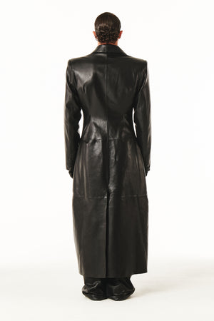 
            
                Load image into Gallery viewer, Orson Coat Black Leather
            
        