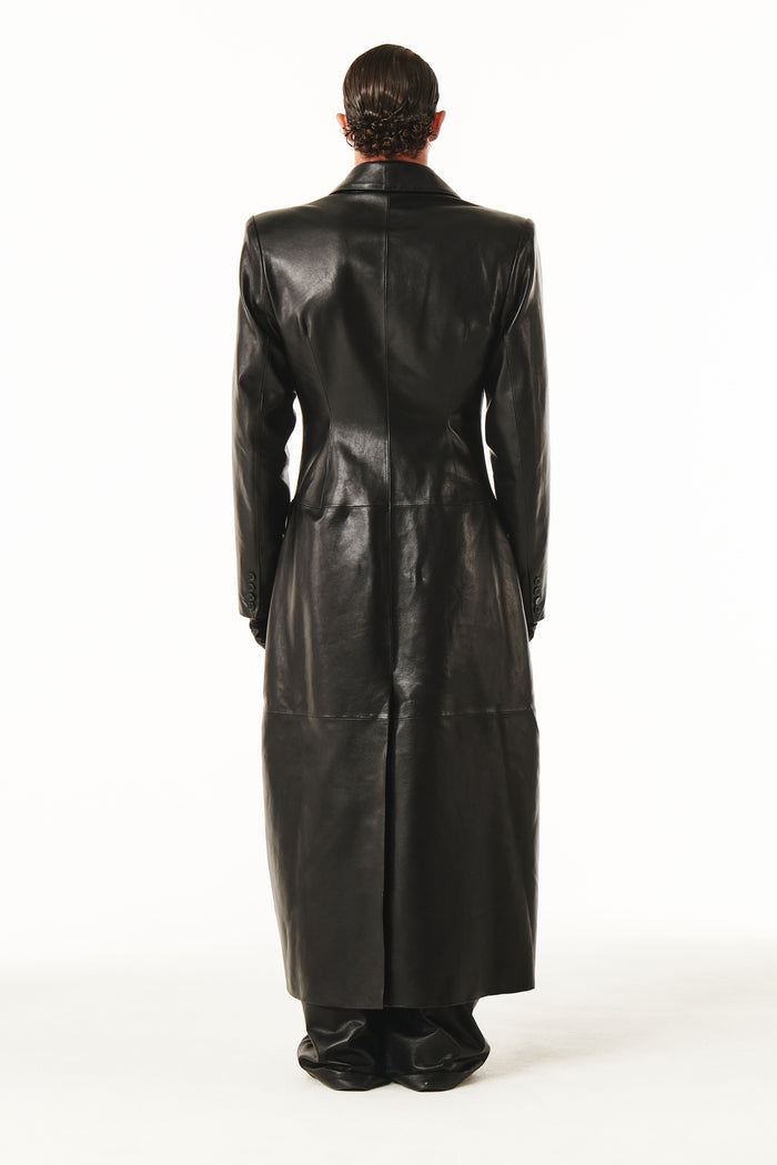 Orson Coat Black Leather