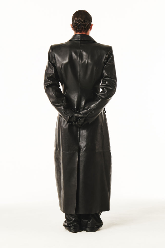 Orson Coat Black Leather