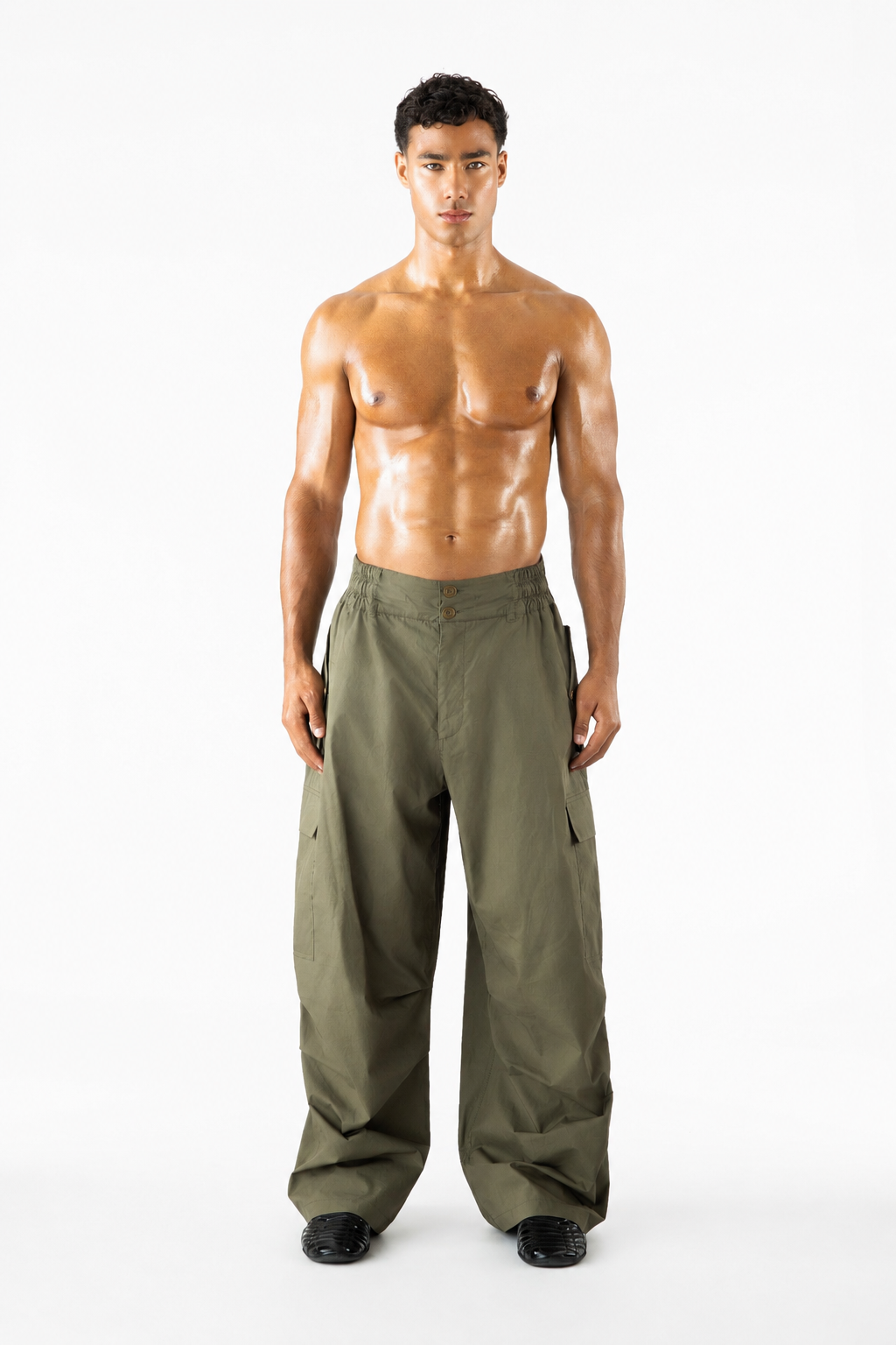 Gague Cargo Pants Khaki