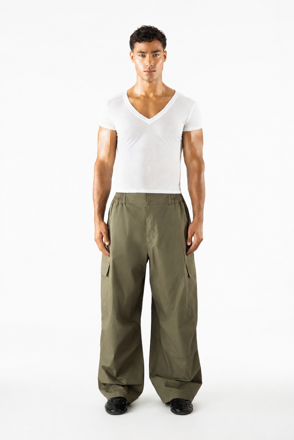 Gague Cargo Pants Khaki