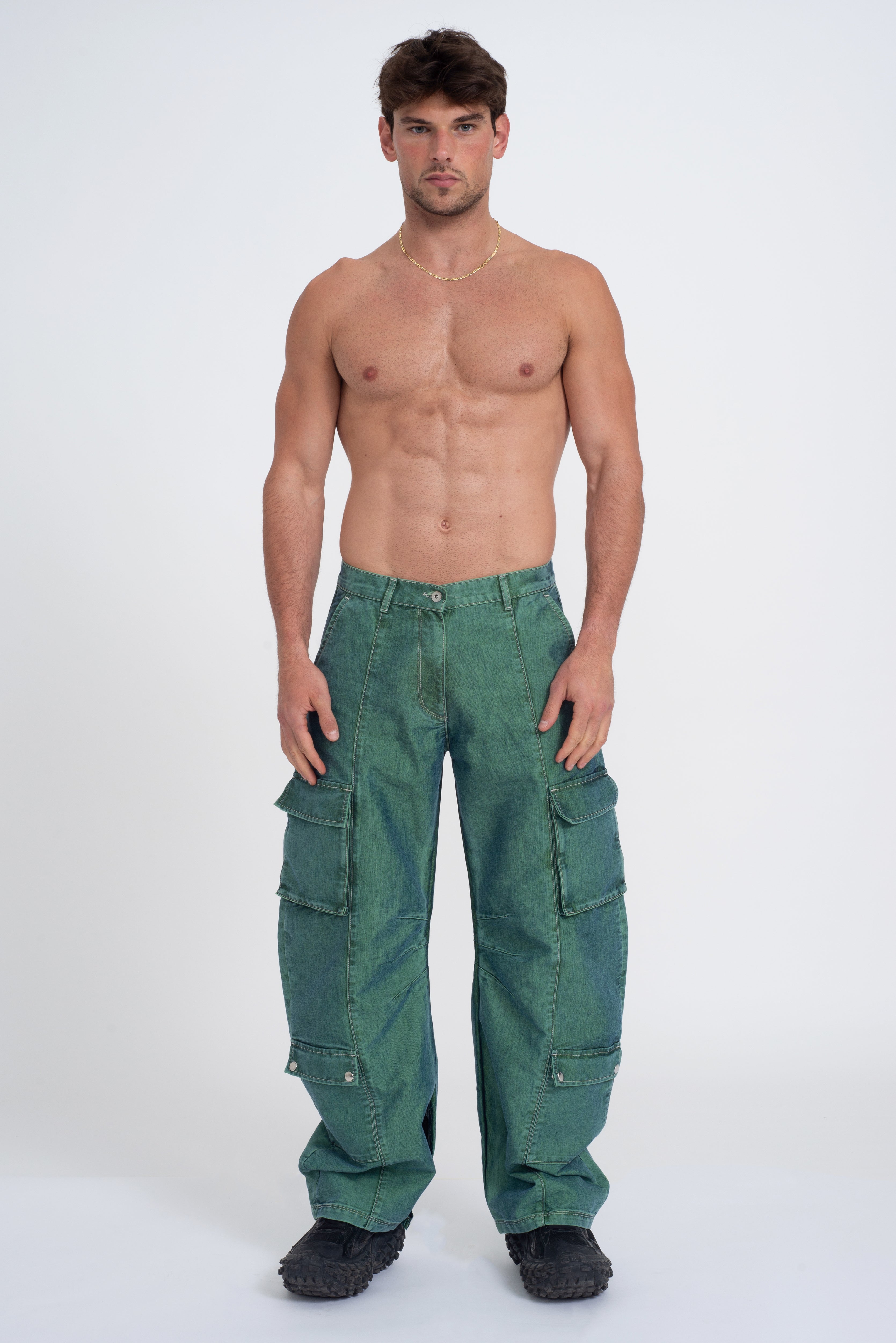 Roland Cargo Denim Green Wash