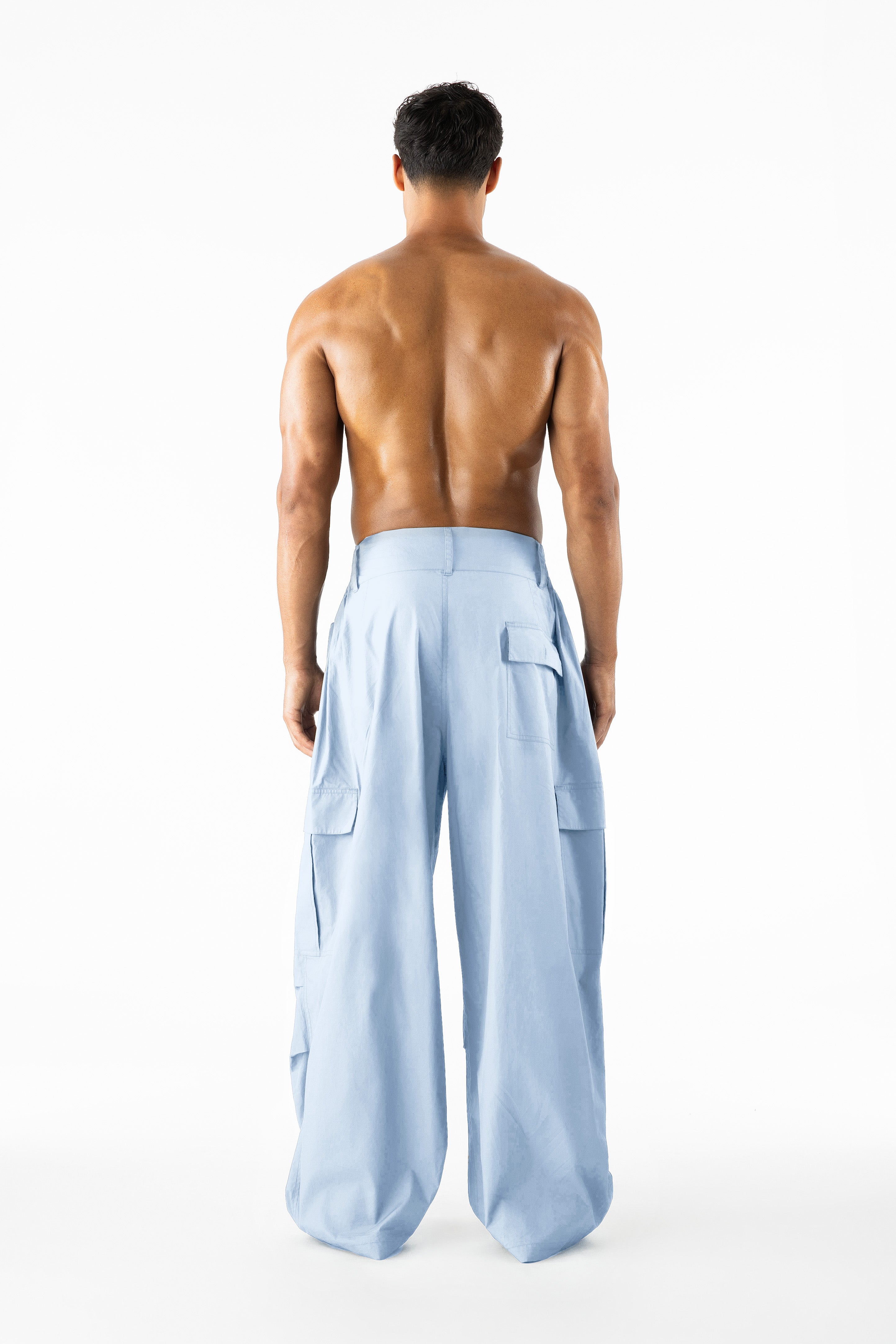 Gague Cargo Pants Soft Blue