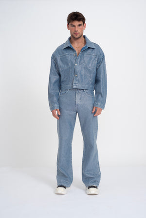 Jeremiah Blue Rhinestone Denim Jacket