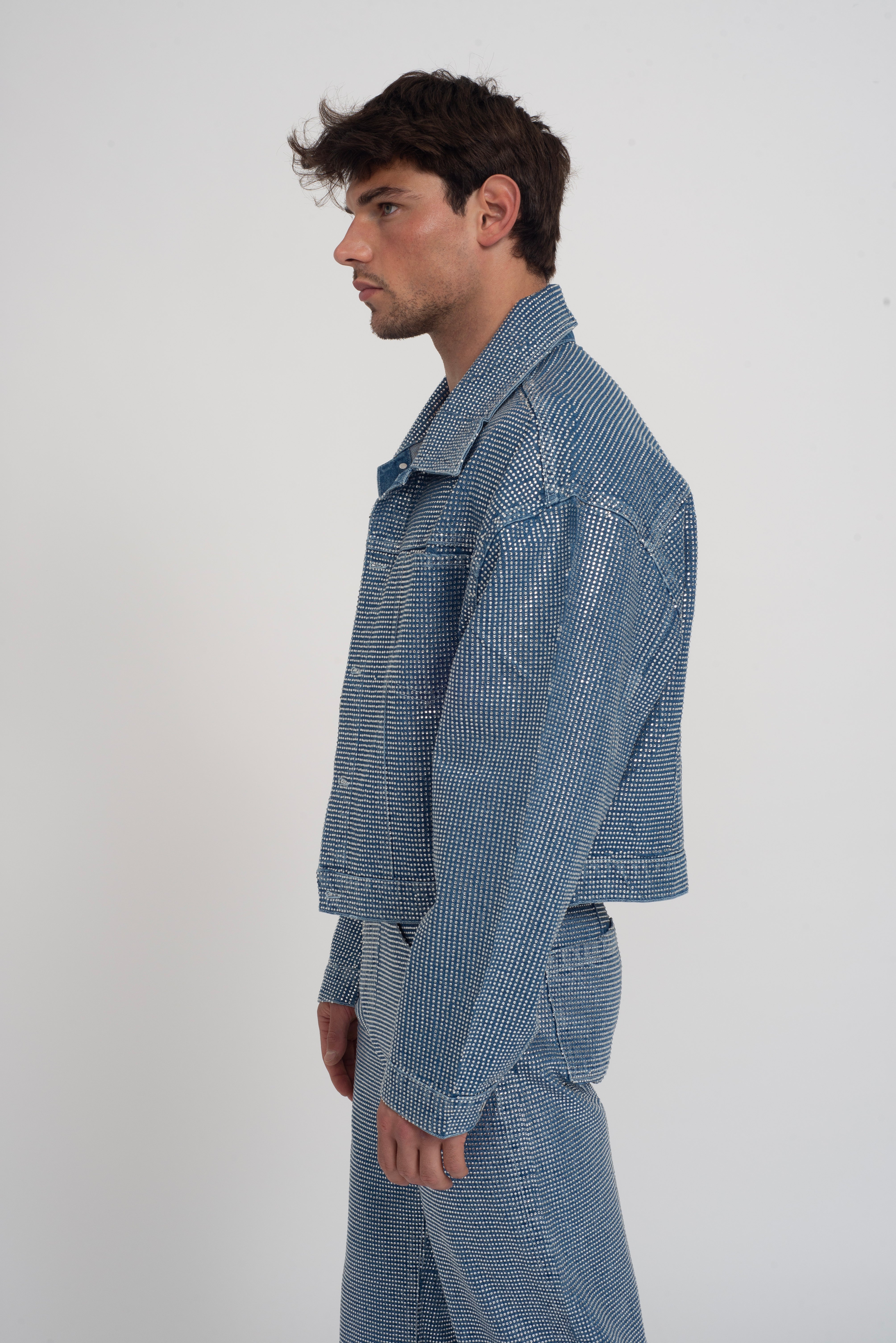 Jeremiah Blue Rhinestone Denim Jacket