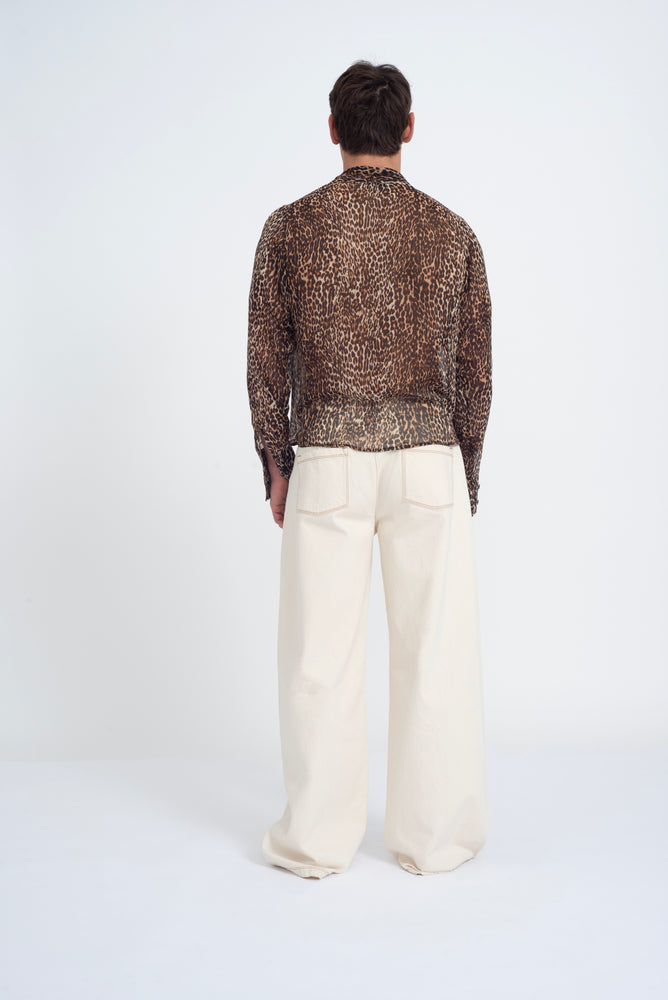 Luca Bow Shirt Leopard