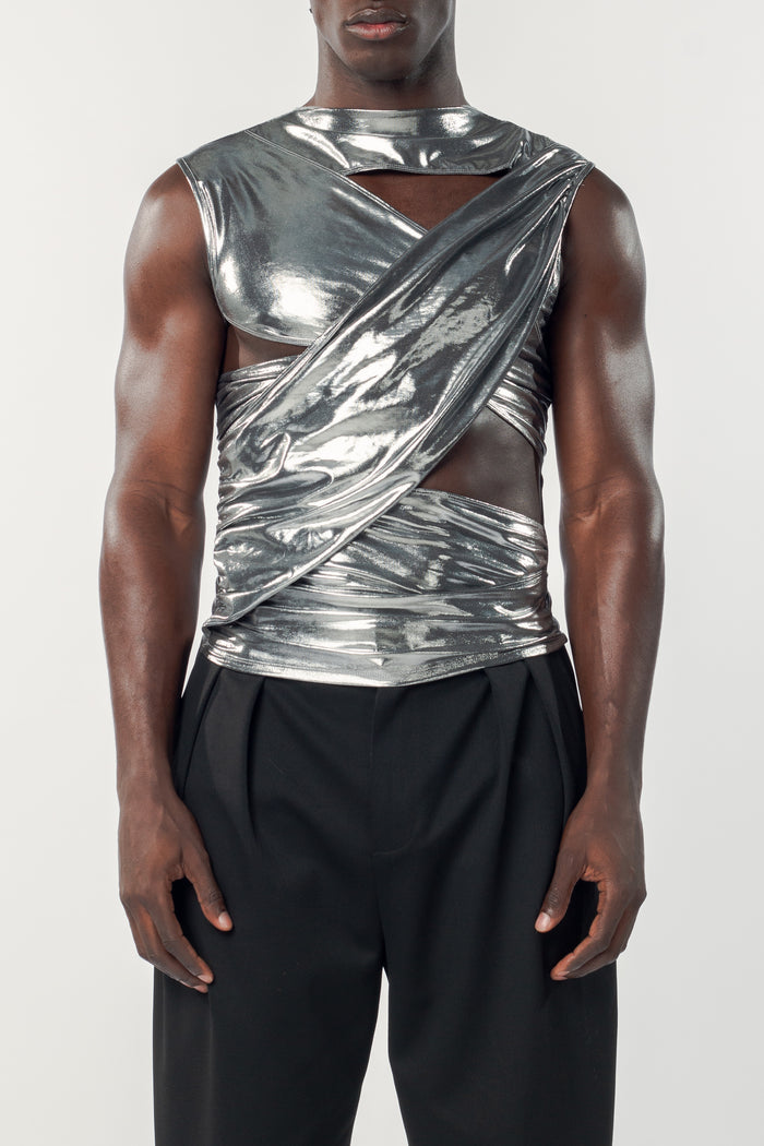 Charli Top Silver