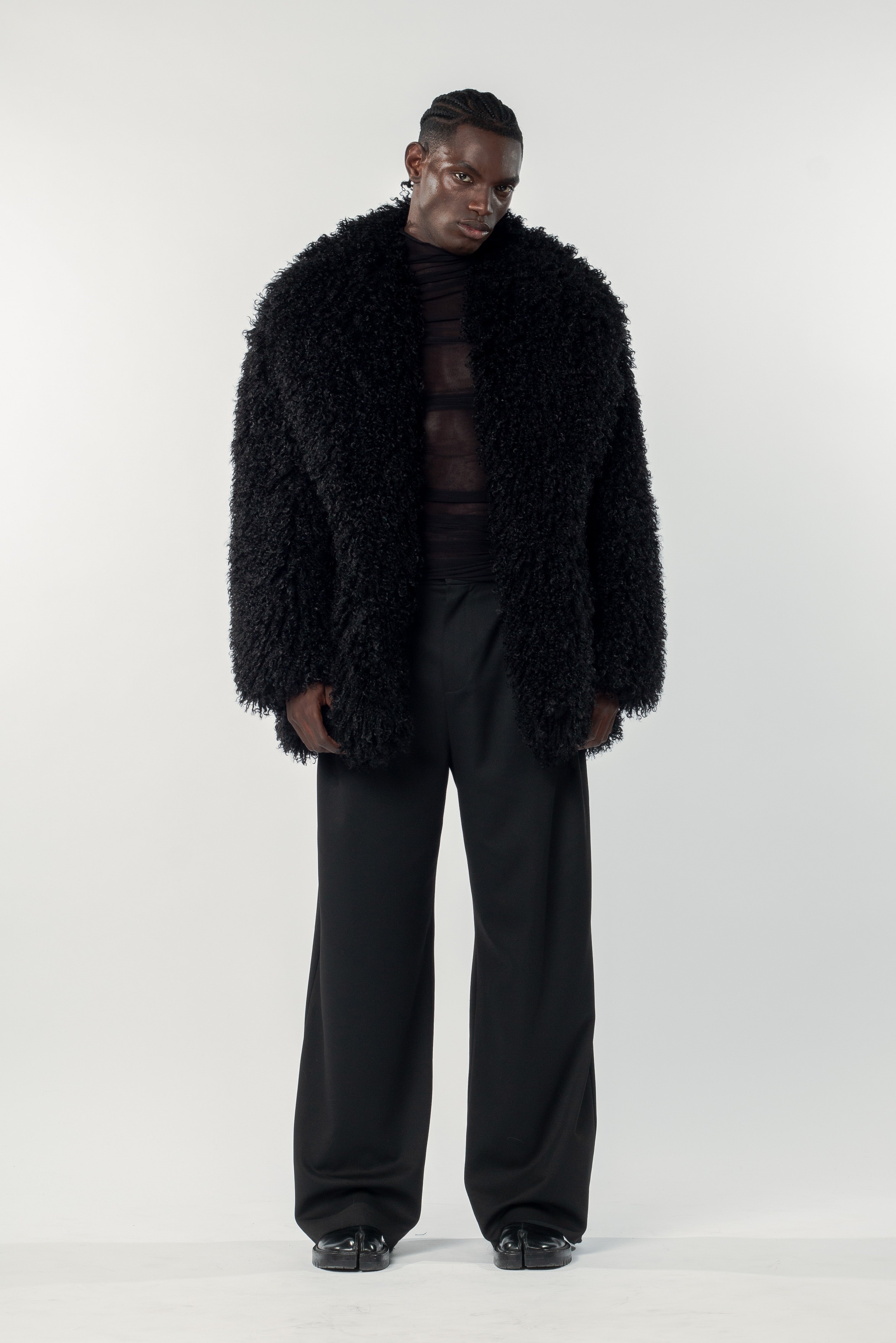 Xaden Faux Mongolian Fur Black