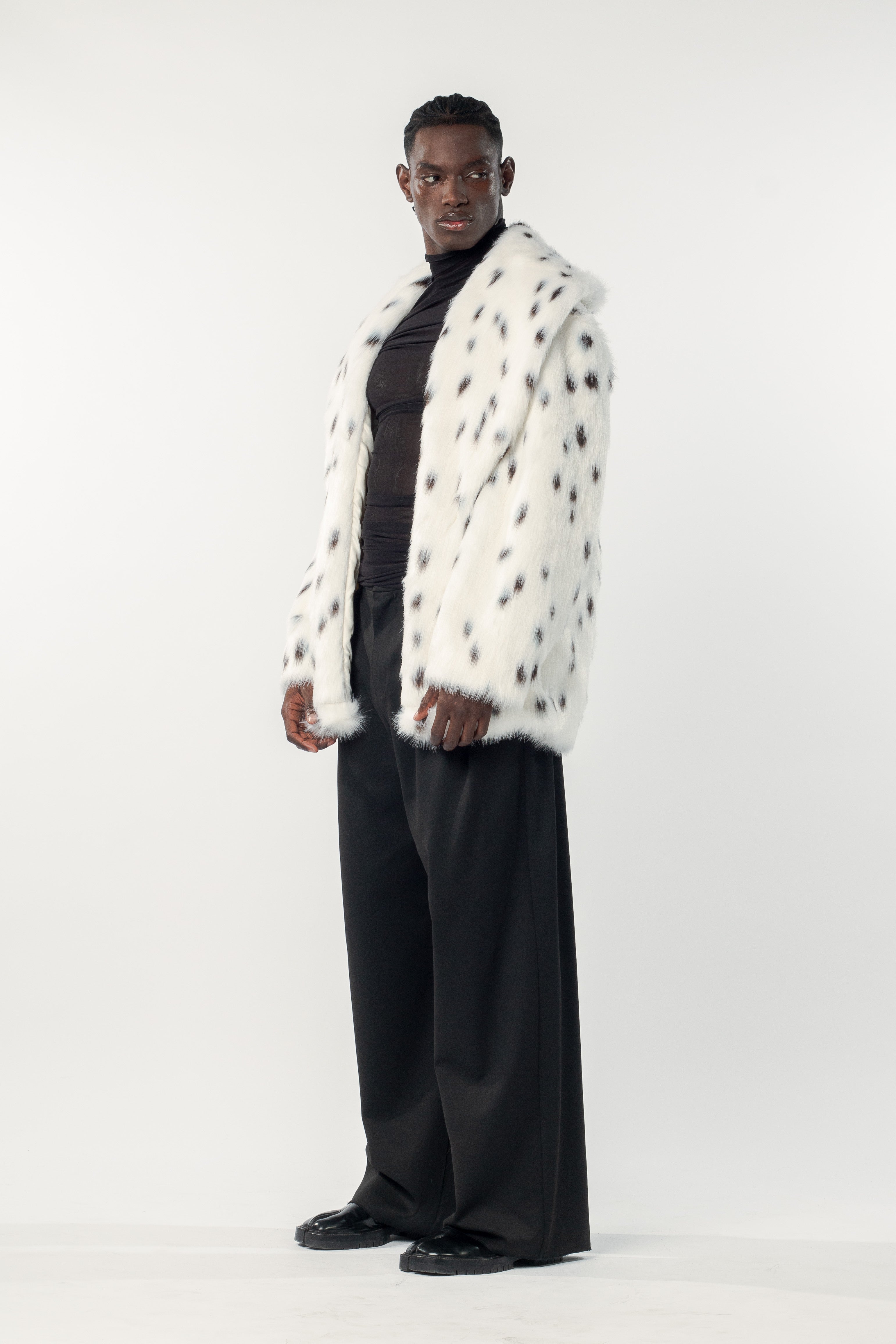 Xaden Fur Jacket Snow Leopard