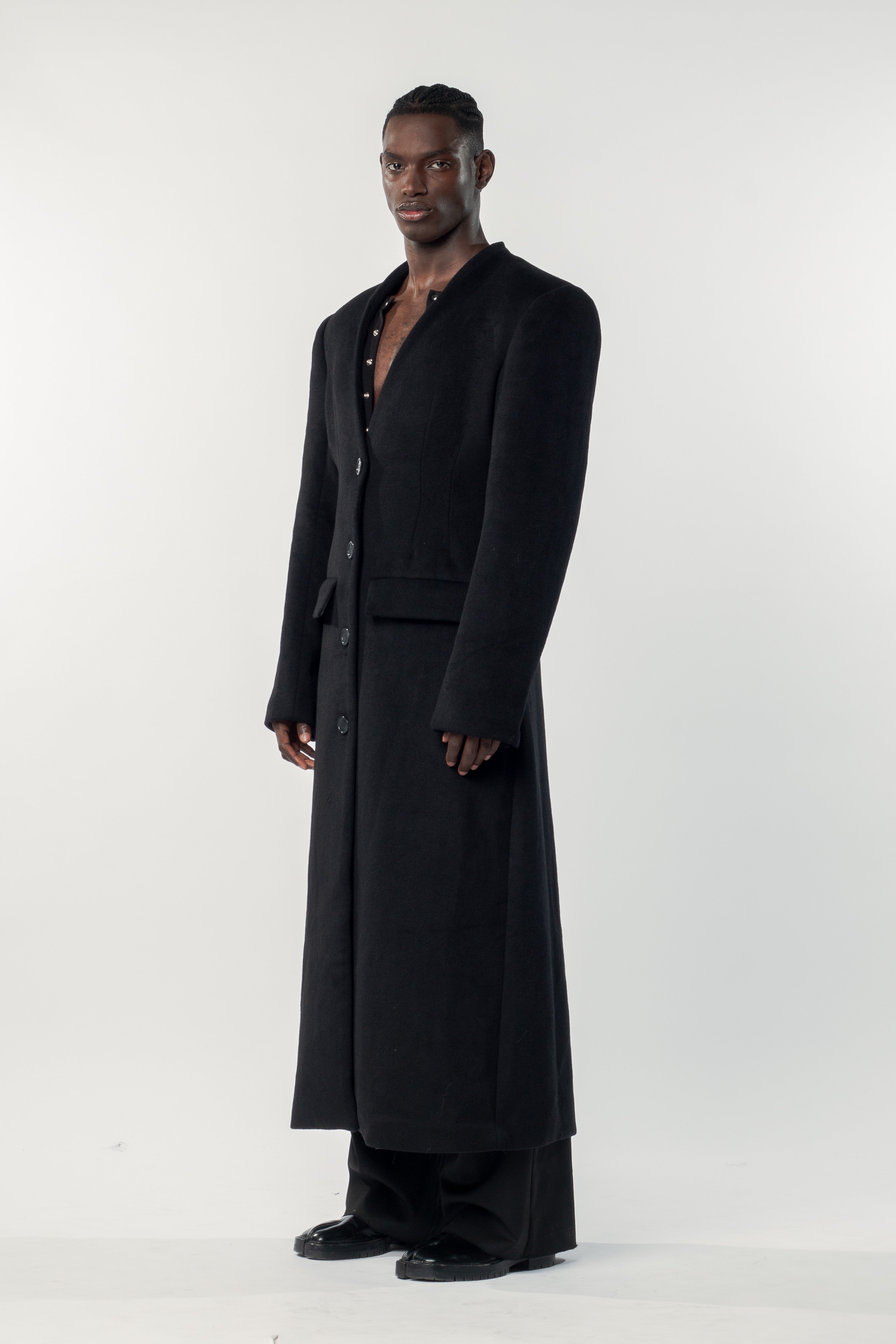 【着丈128cm】Super Long Coat 黒 sullen Clem Coat Black