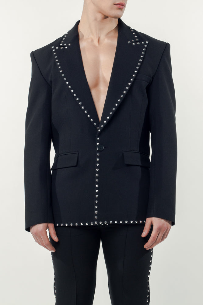 Lester Blazer Black Studded