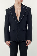 Lester Blazer Black Studded