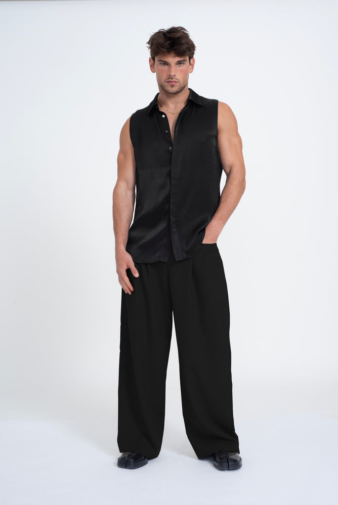 Porter Sleeveless Shirt Black