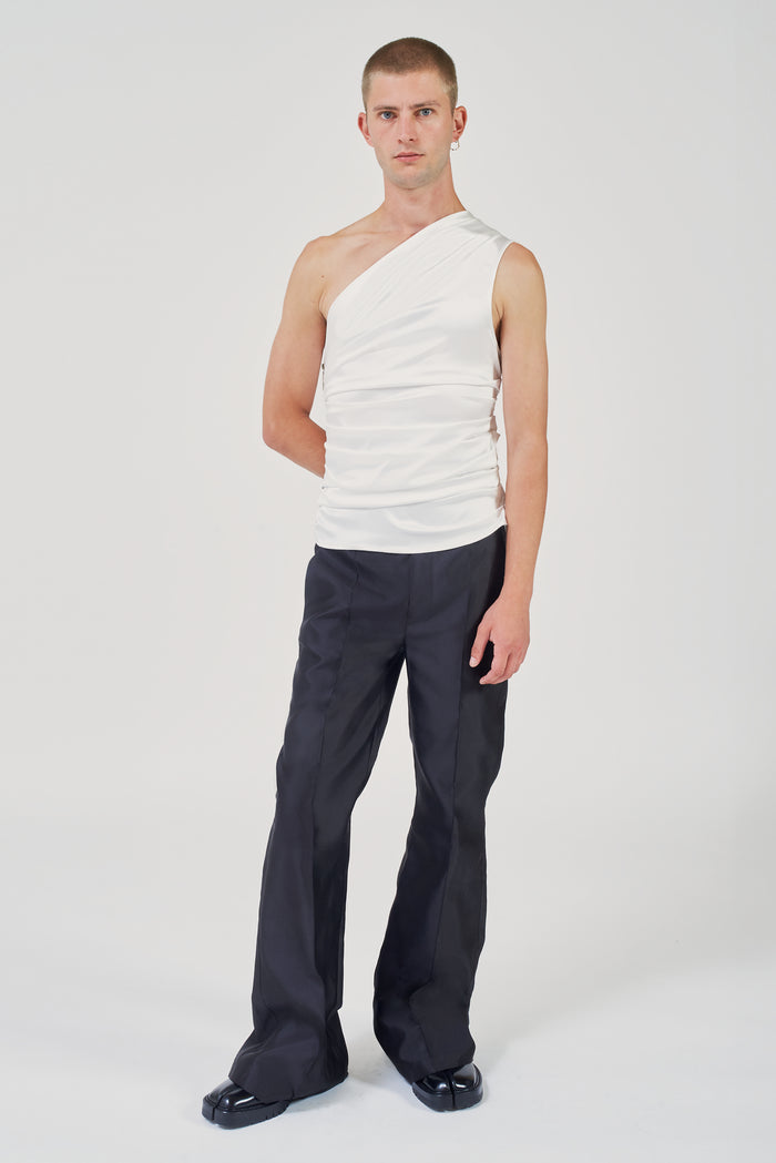 Nate Satin Top Ivory