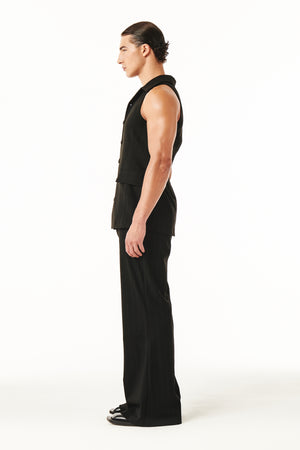 
            
                Load image into Gallery viewer, Roman Top Black and Brown pinestripe
            
        