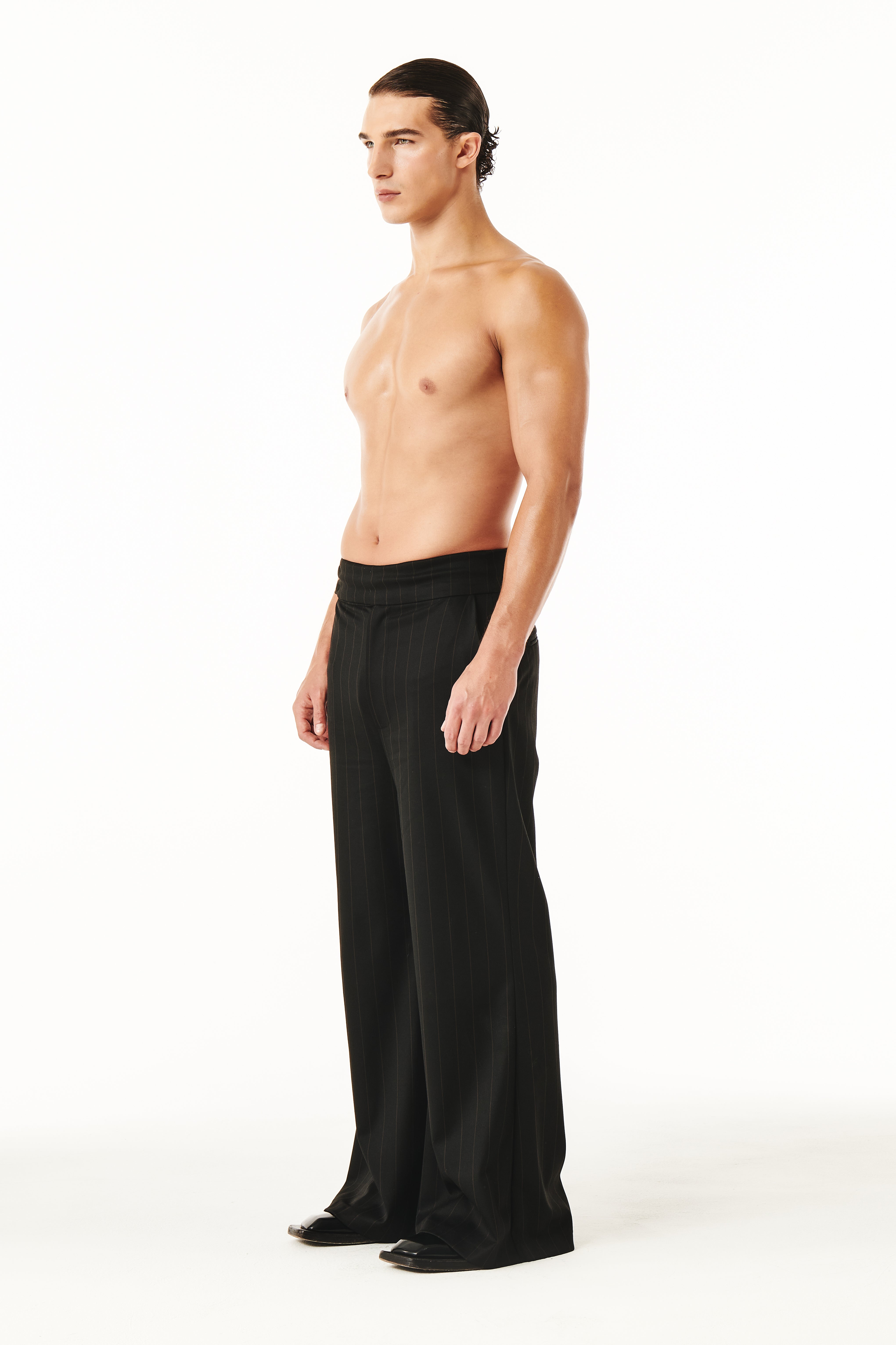 Axel Pants Black and Brown pinestripe