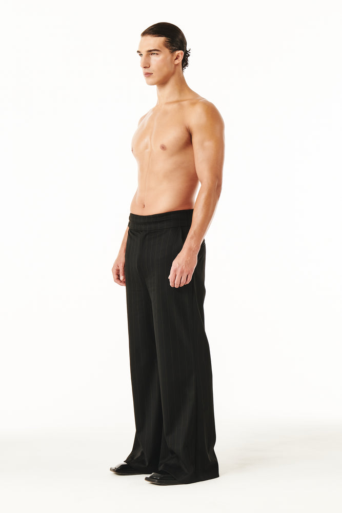 Axel Pants Black and Brown pinestripe