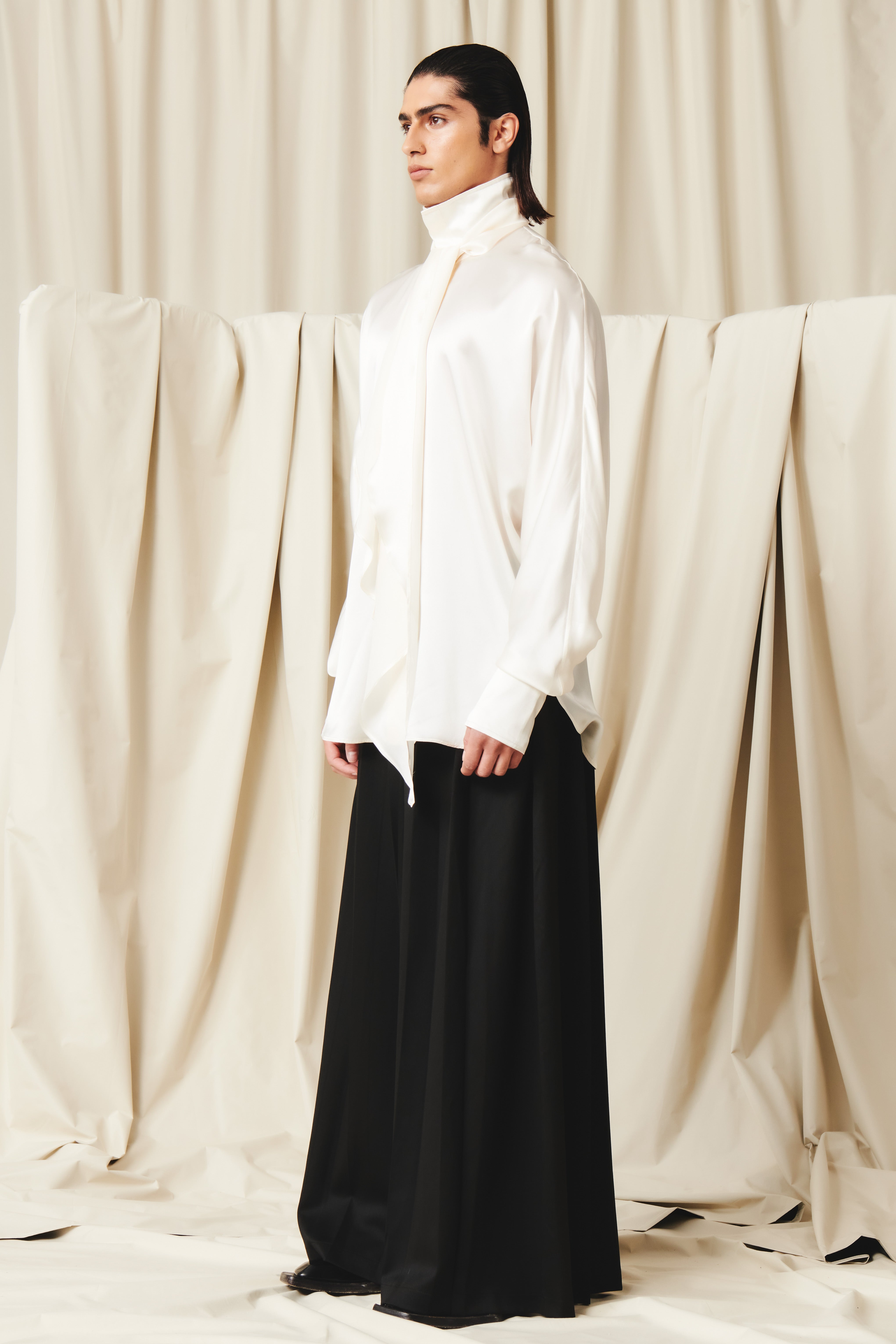 Damon Ivory Shirt Silk