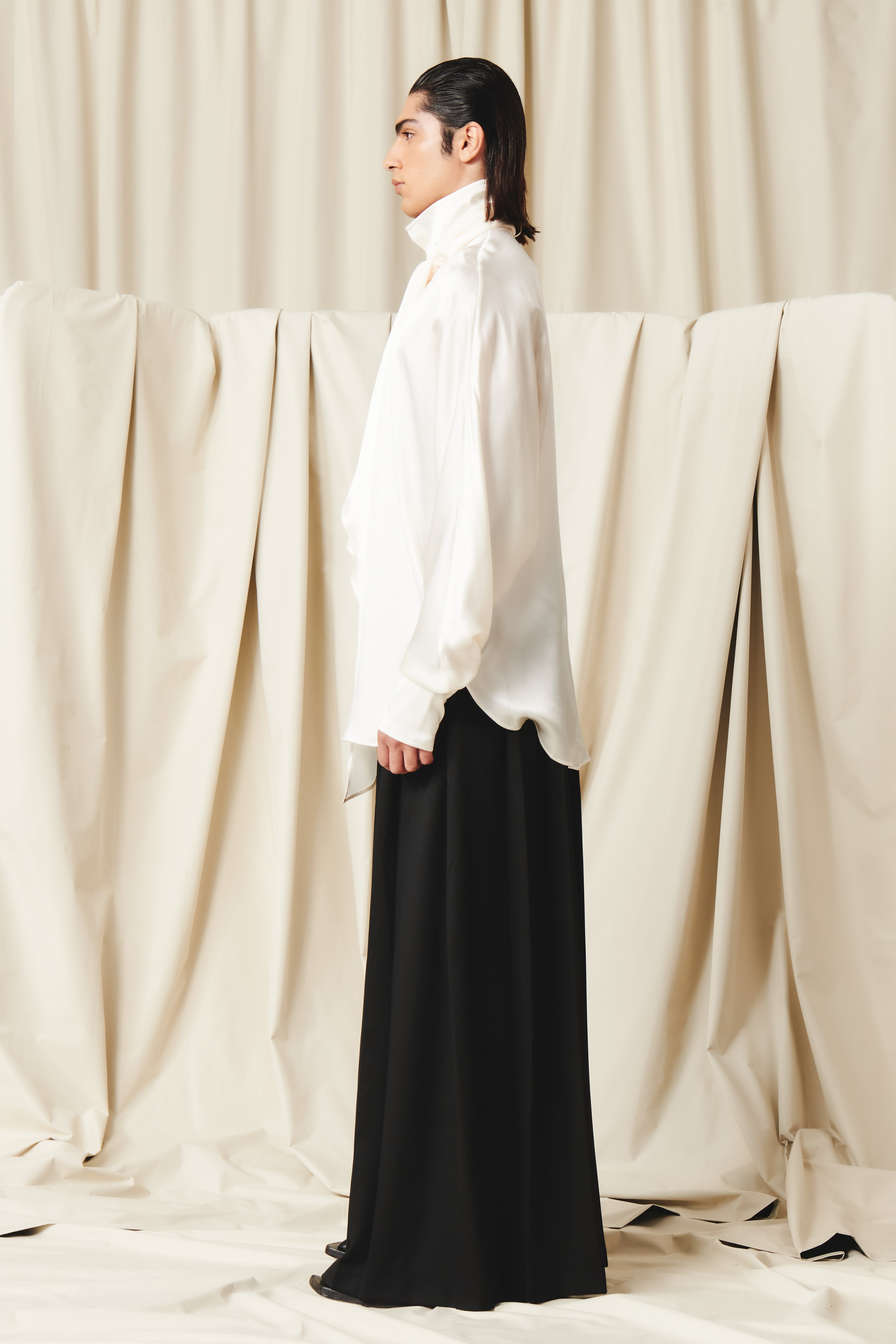 Damon Ivory Shirt Silk