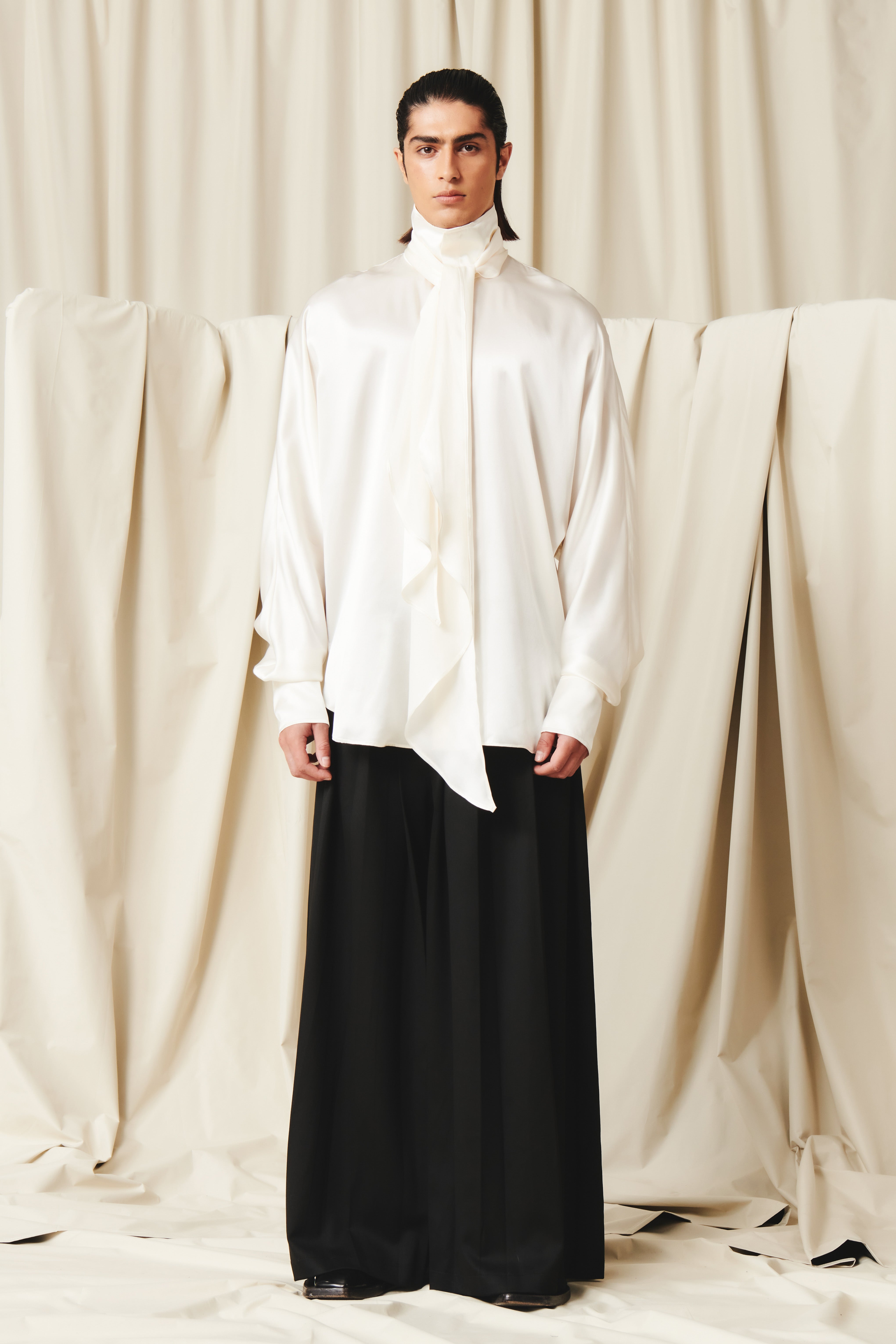 Damon Ivory Shirt Silk