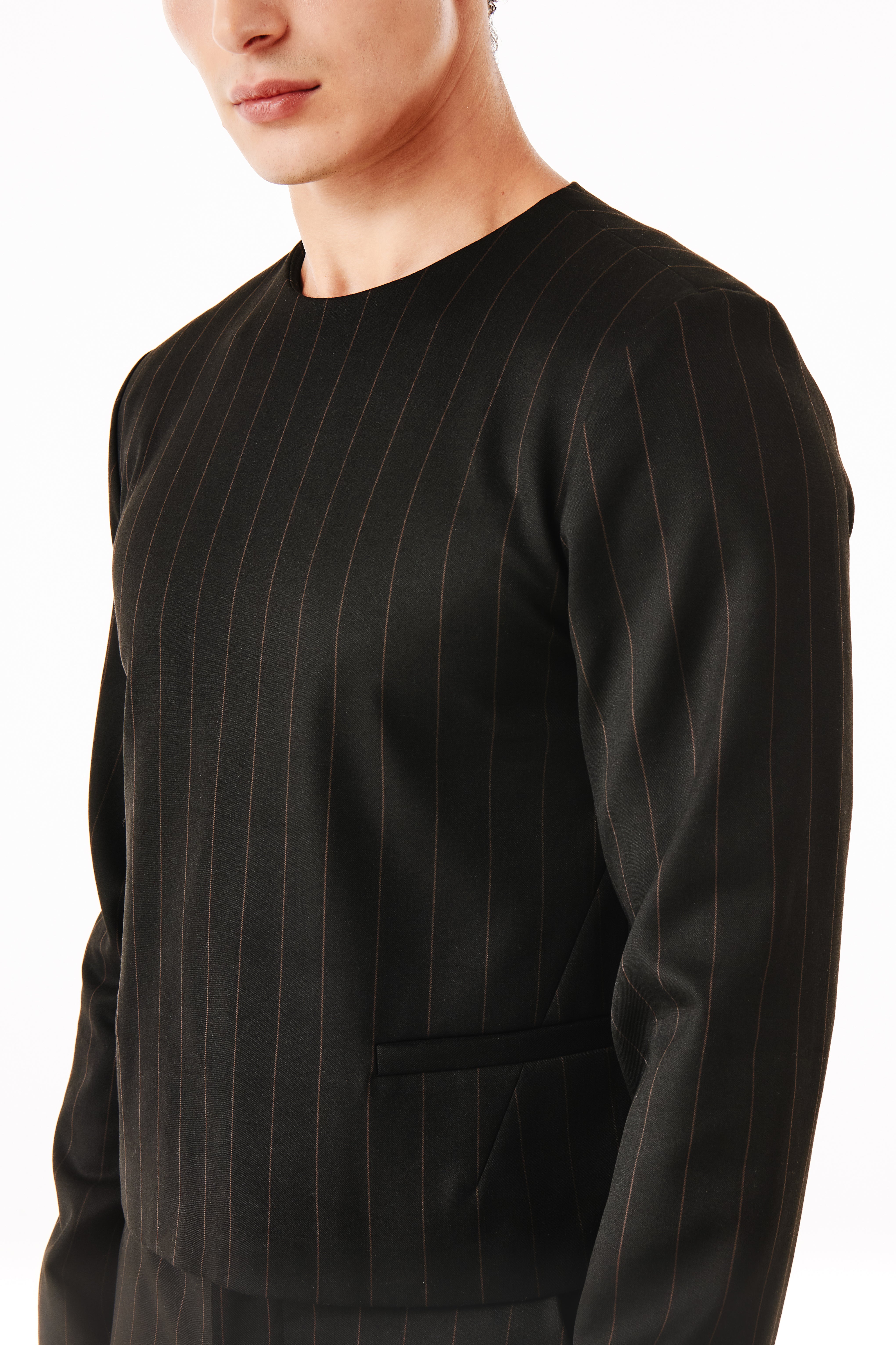 Jairo Black and Brown pinstripe