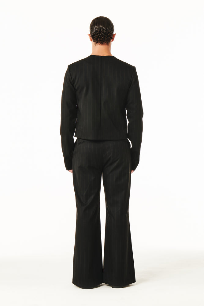 Jairo Black and Brown pinstripe