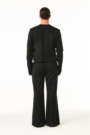 
            
                Load image into Gallery viewer, Jairo Black and Brown pinstripe
            
        