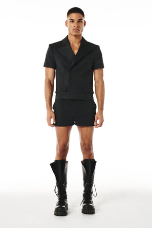 
            
                Load image into Gallery viewer, Erza Short Sleeves Blazer Charcoal
            
        