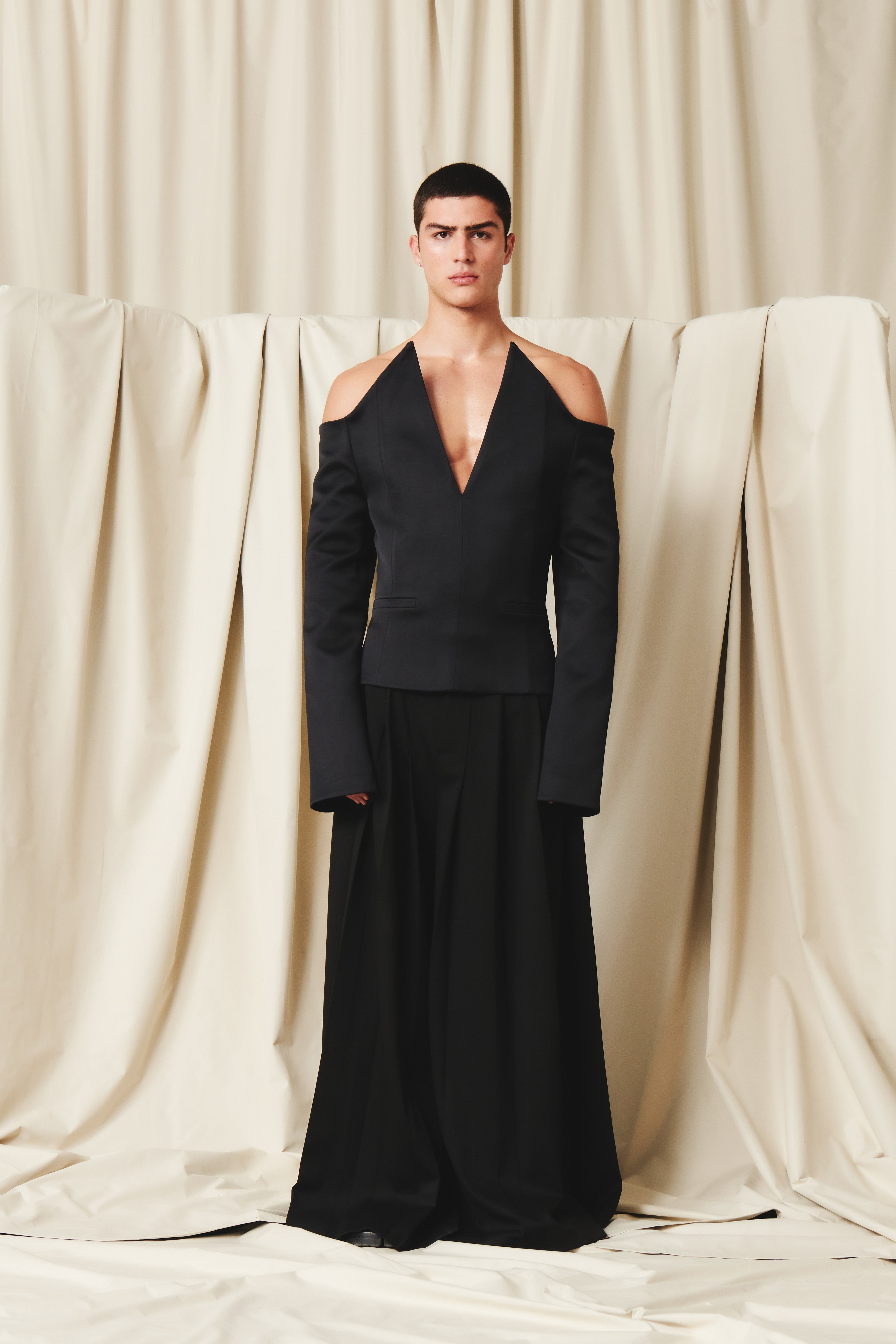 Lochary Satin Black Top