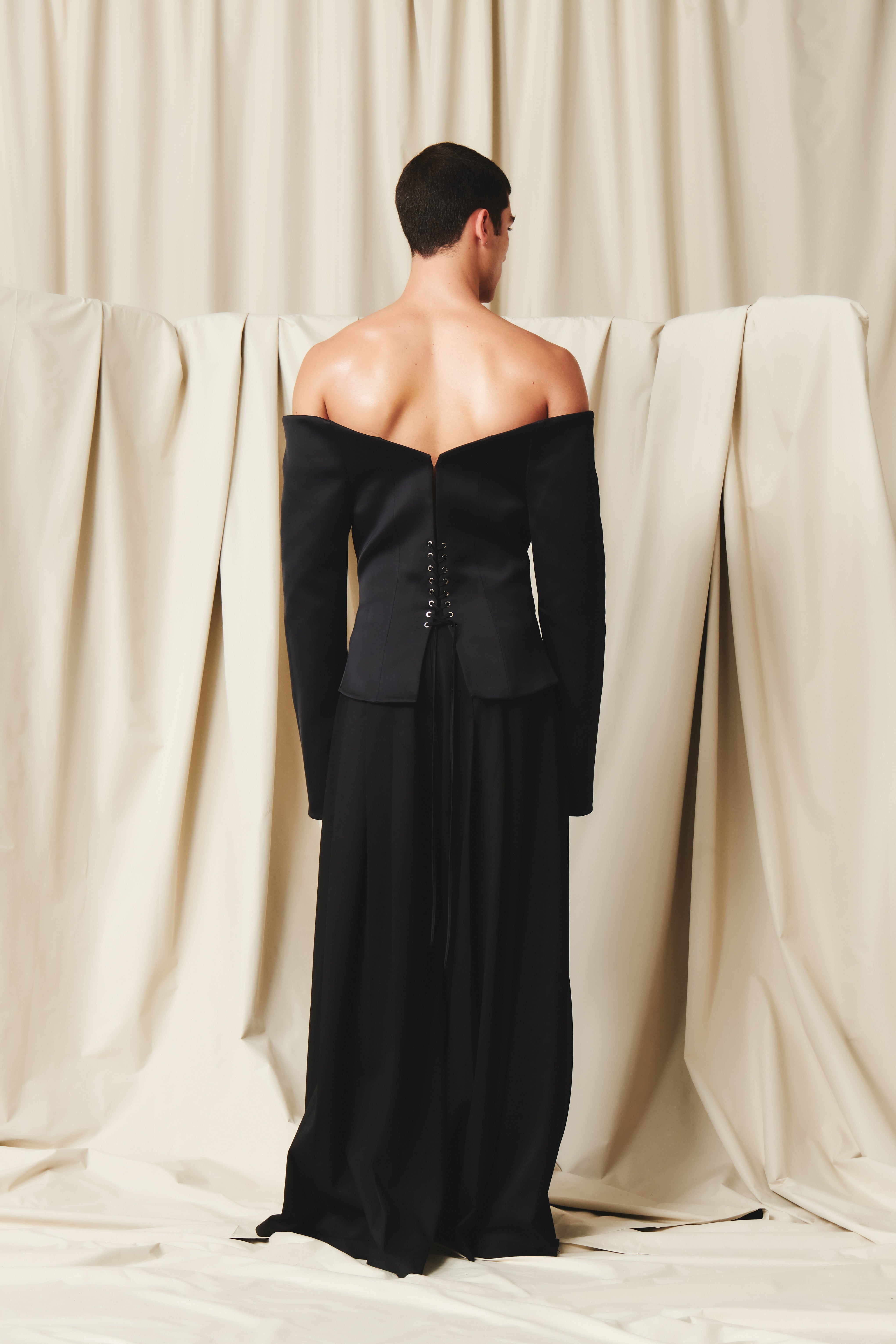 Lochary Satin Black Top