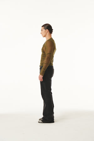 
            
                Load image into Gallery viewer, Blaise Top Khaki Mesh
            
        