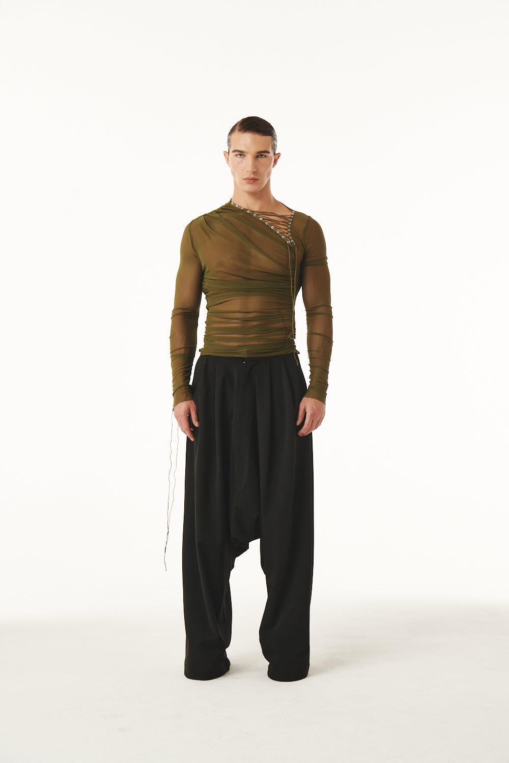 Blaise Top Khaki Mesh