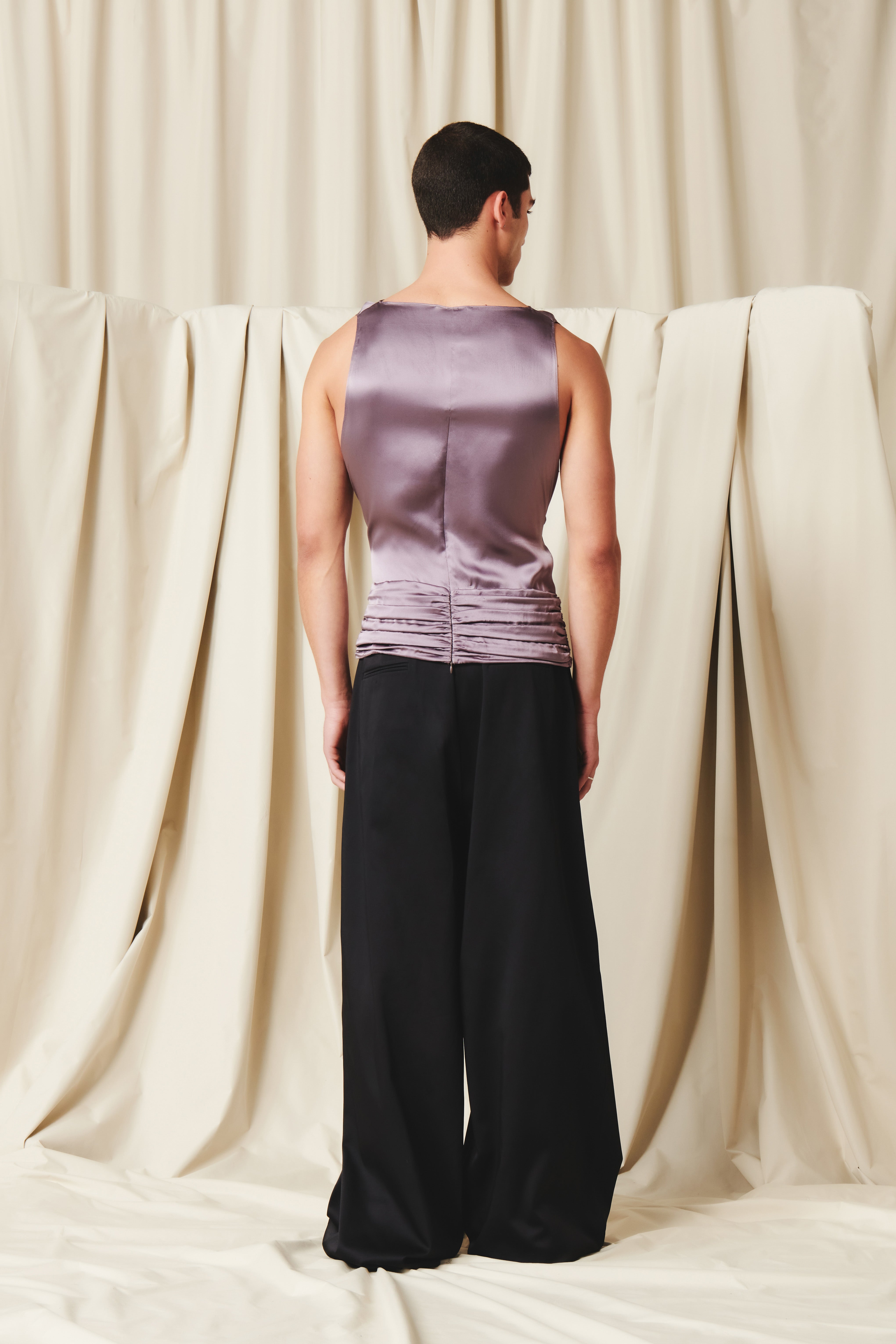 Basile Top Mauve Silk